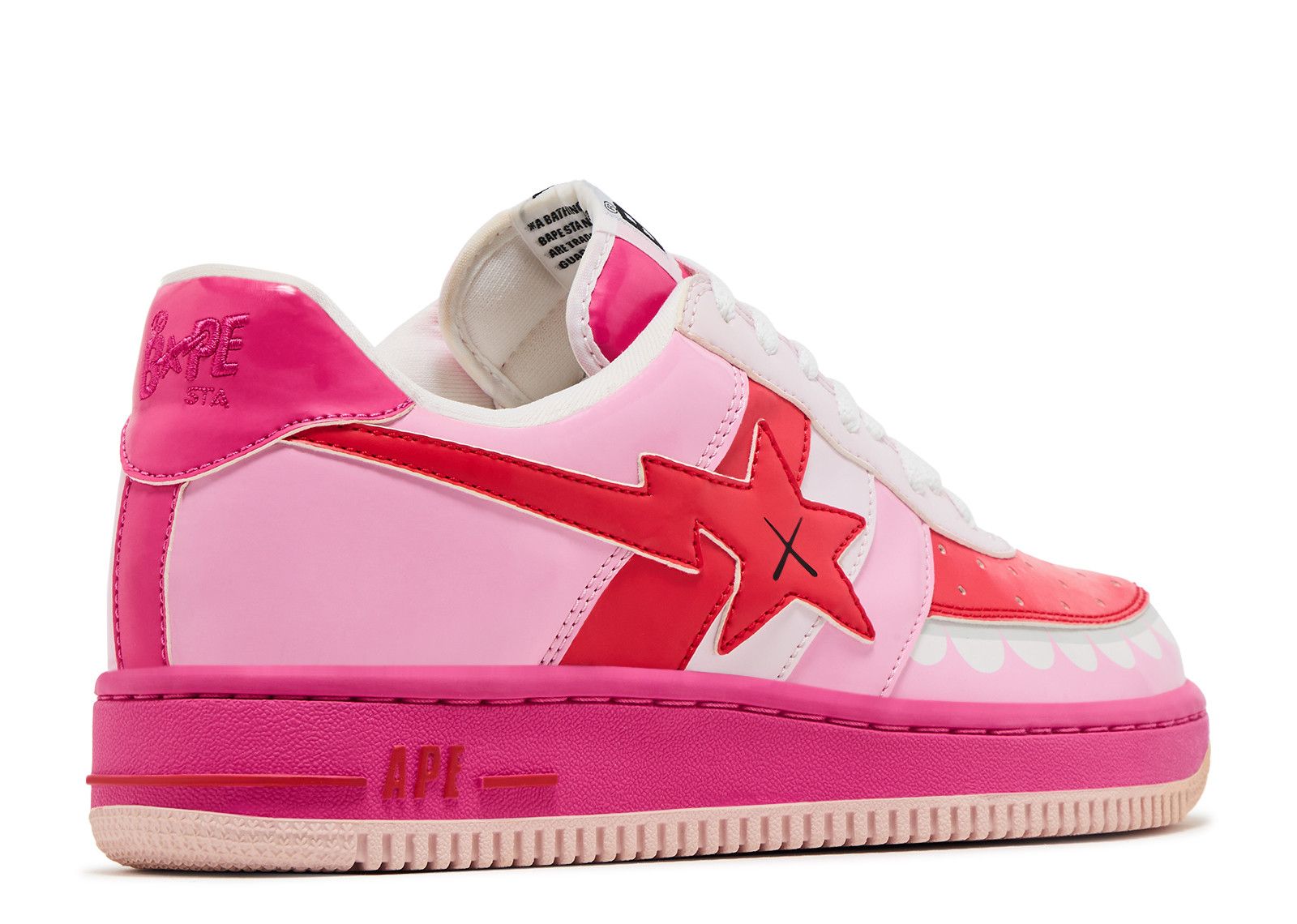 Kaws X Bapesta FS 029 Low 'Chompers Pink' - BAPE - 630