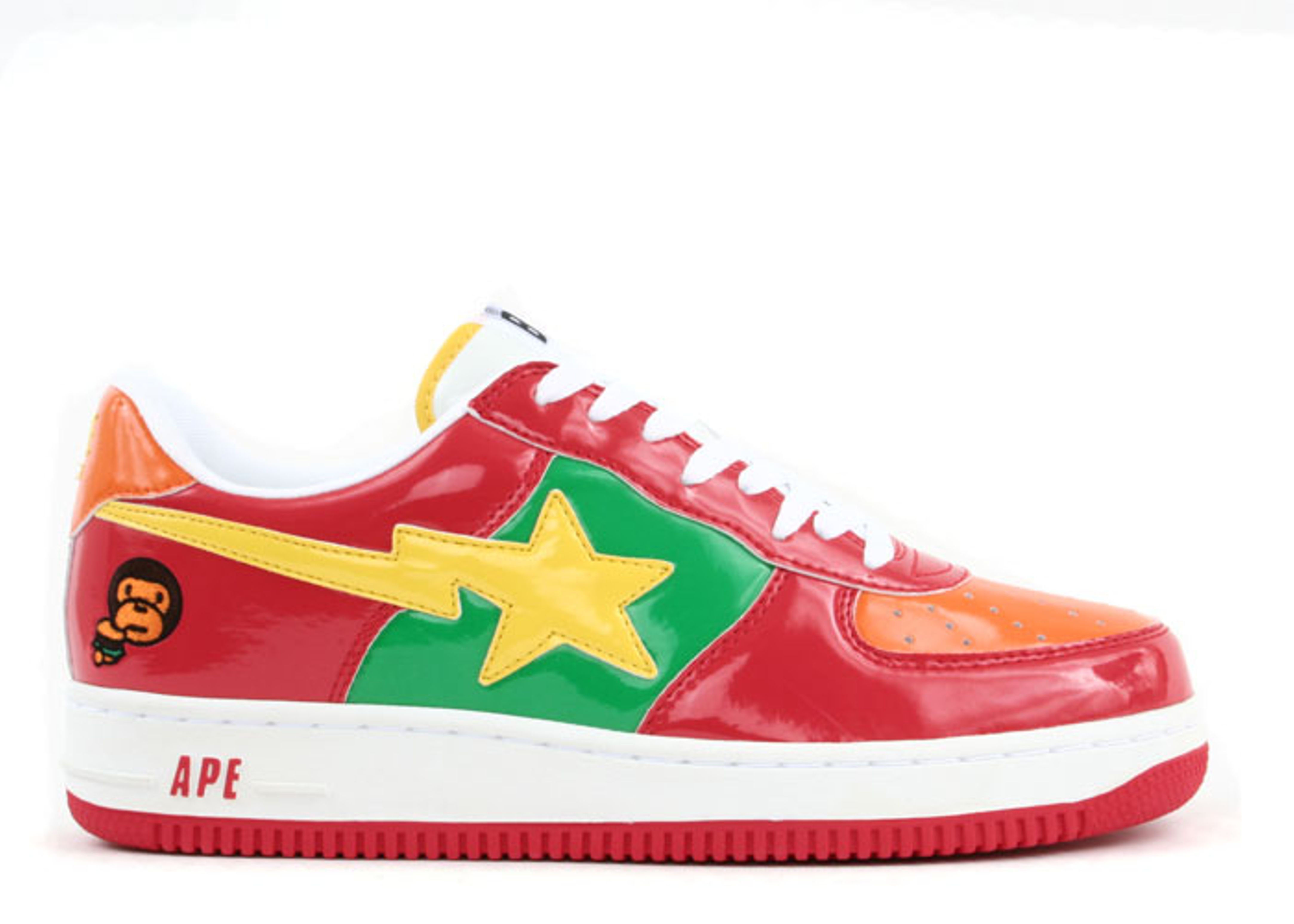 Bapesta FS 001 Low 'Baby Milo Red Green Yellow' - BAPE - 708 - red