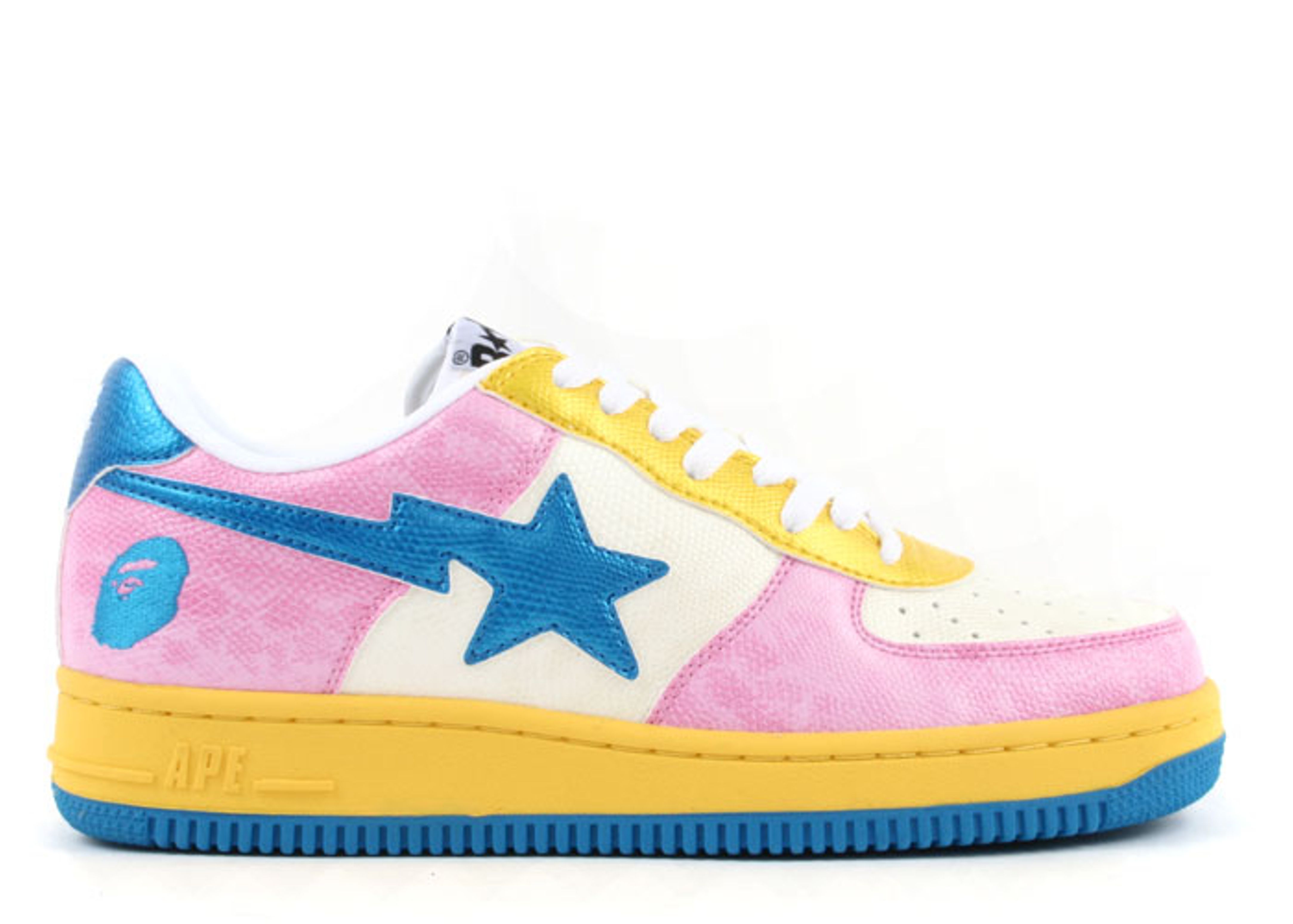 pink yellow blue bapestas