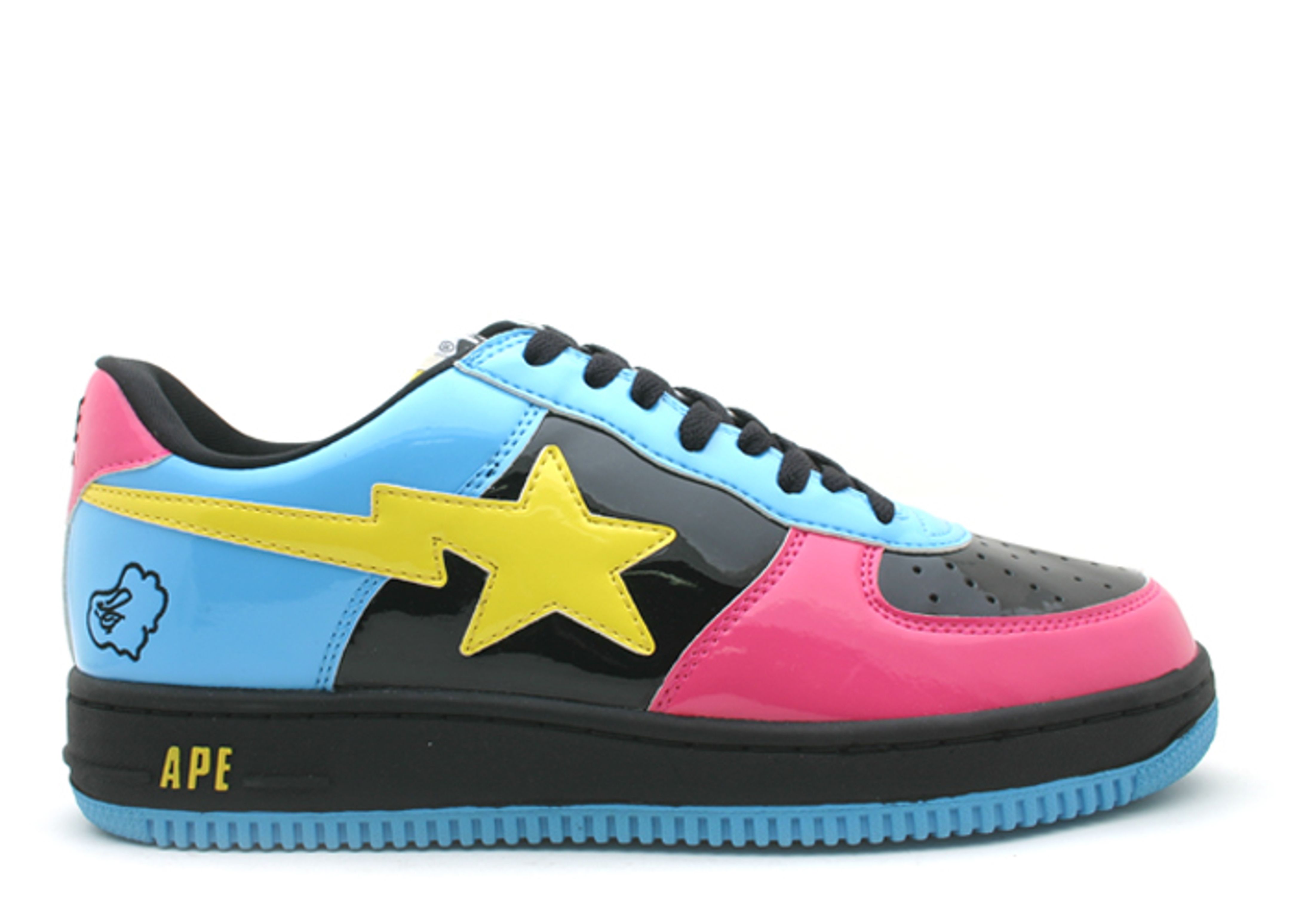 pink yellow blue bapestas