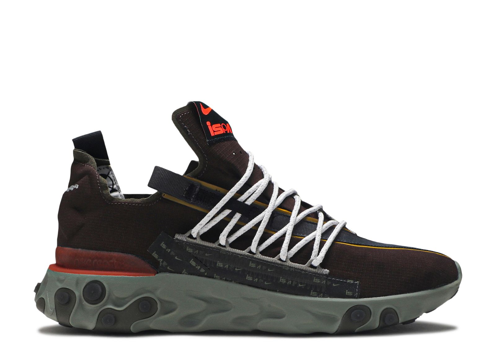 Nike React ISPA Shoes Mens Size 13 Brown Low Top Running Sneakers AR8555-001 Nike MEN main image 2