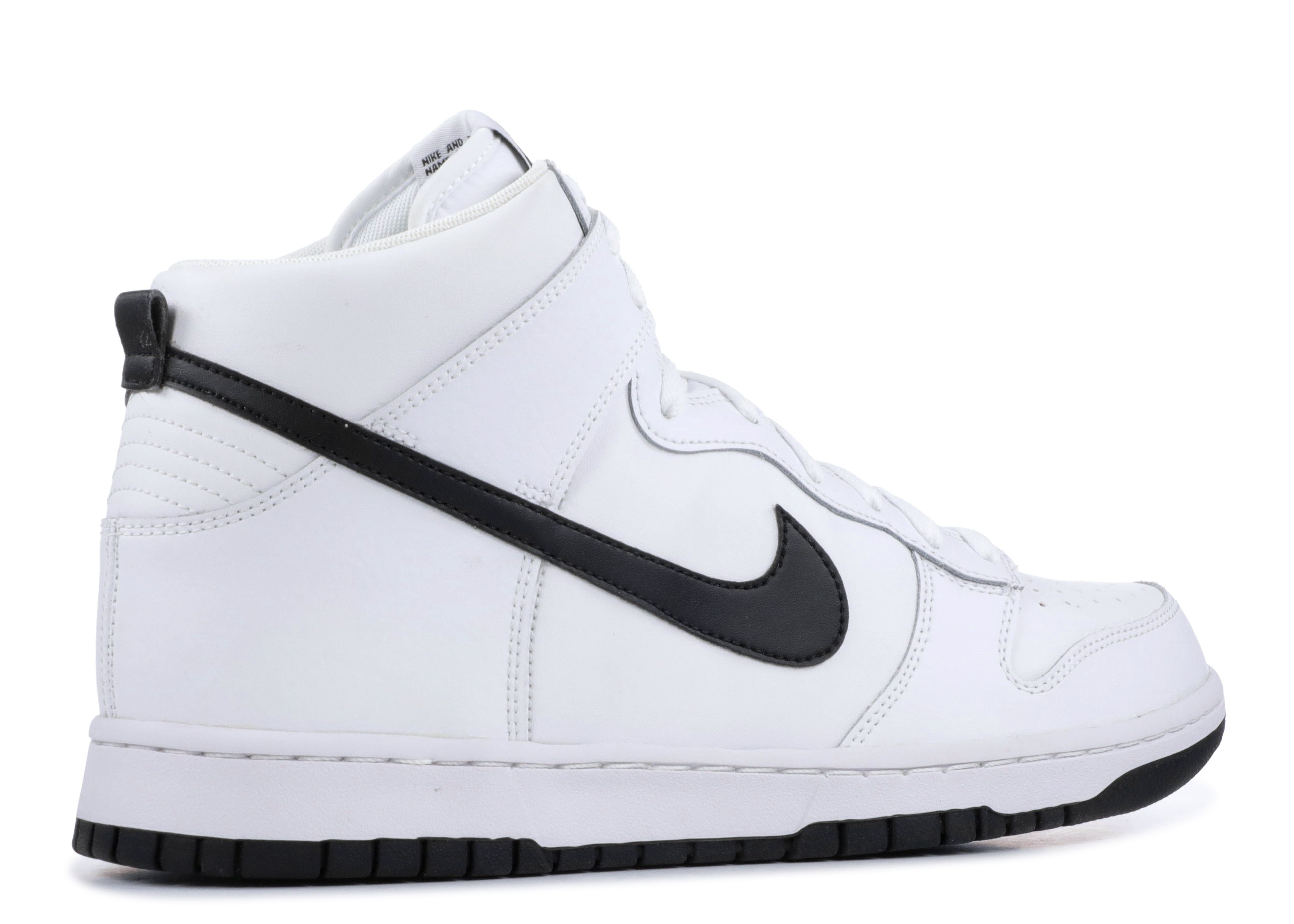 nike dunk white black swoosh
