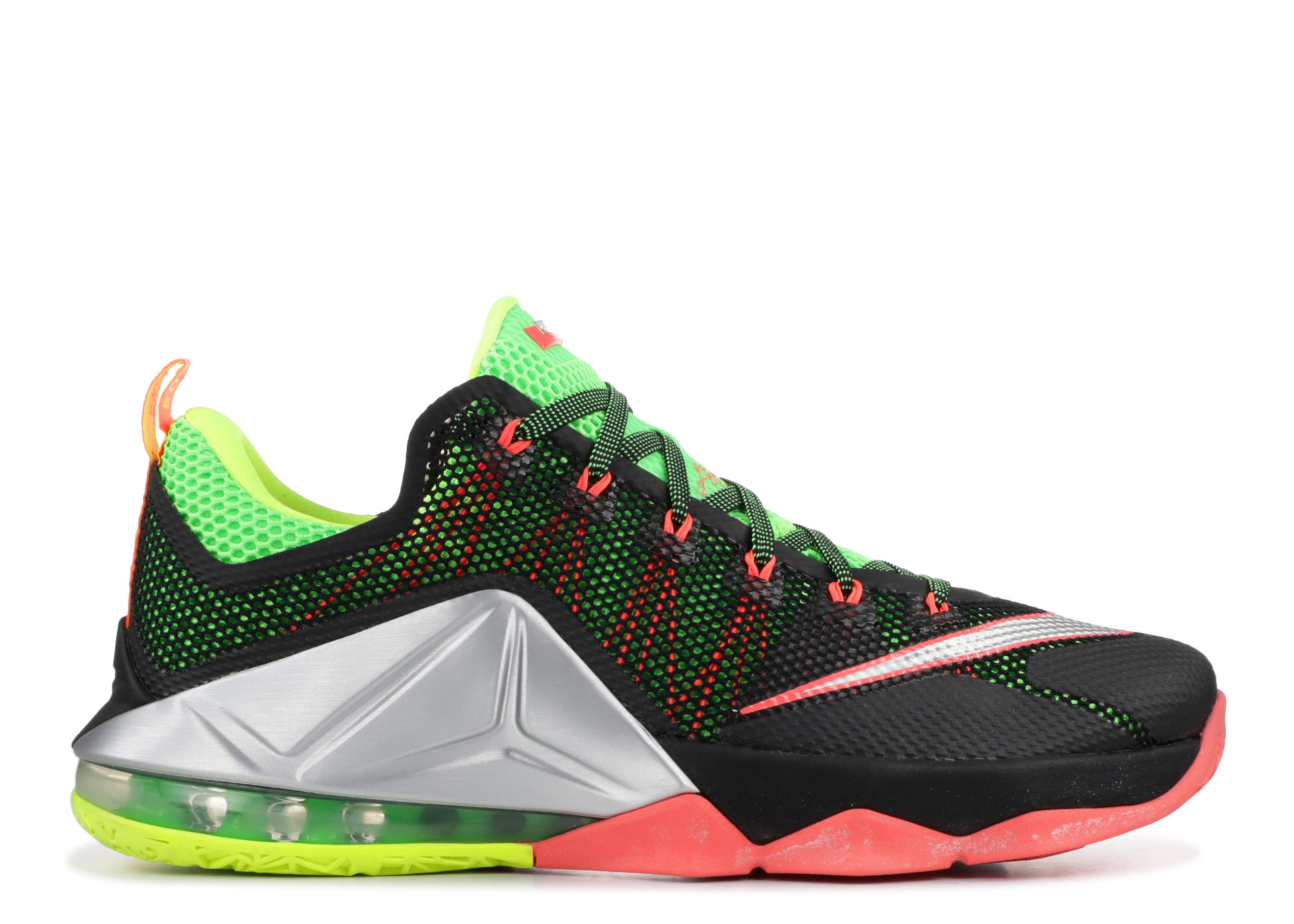 LeBron 12 Low 'Remix' Nike 724557 003 black/green strike
