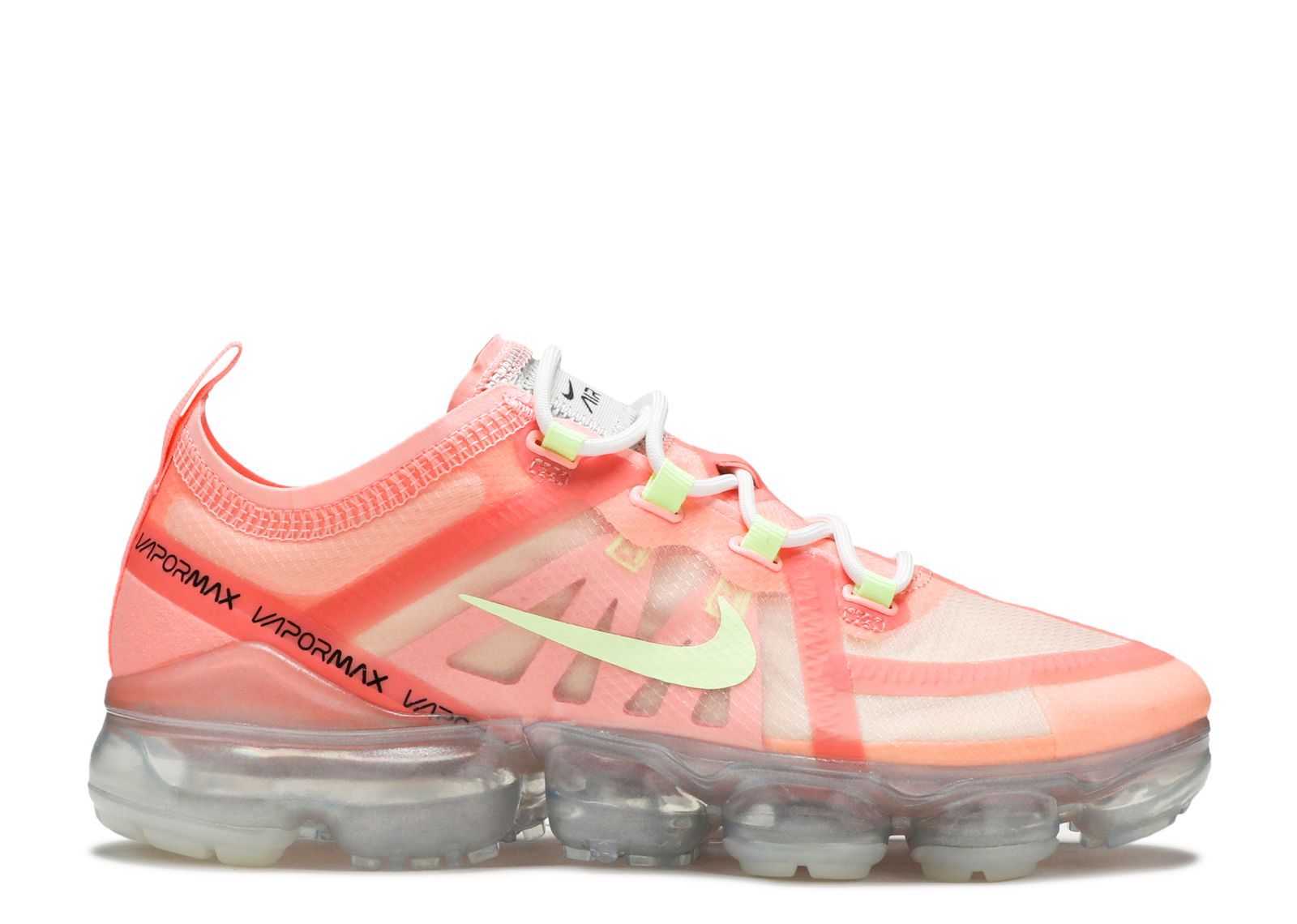 Nike air vapormax 2019 shop pink tint/barely volt women's shoe