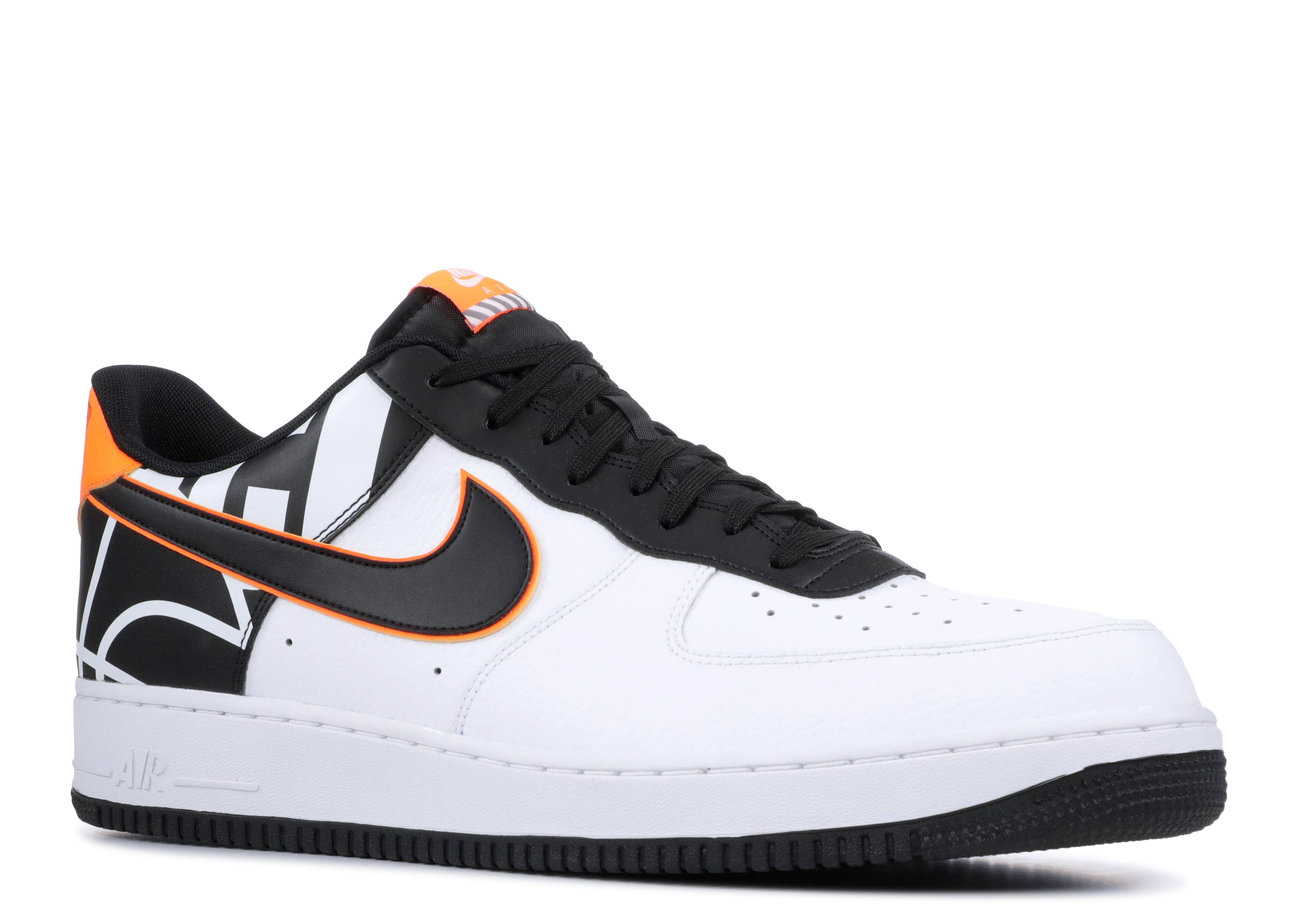 Nike Air Force 1’07 LVB White Tan Sneakers with Black and Orange Accents WMNS) Nike Air Force 1  main image 3