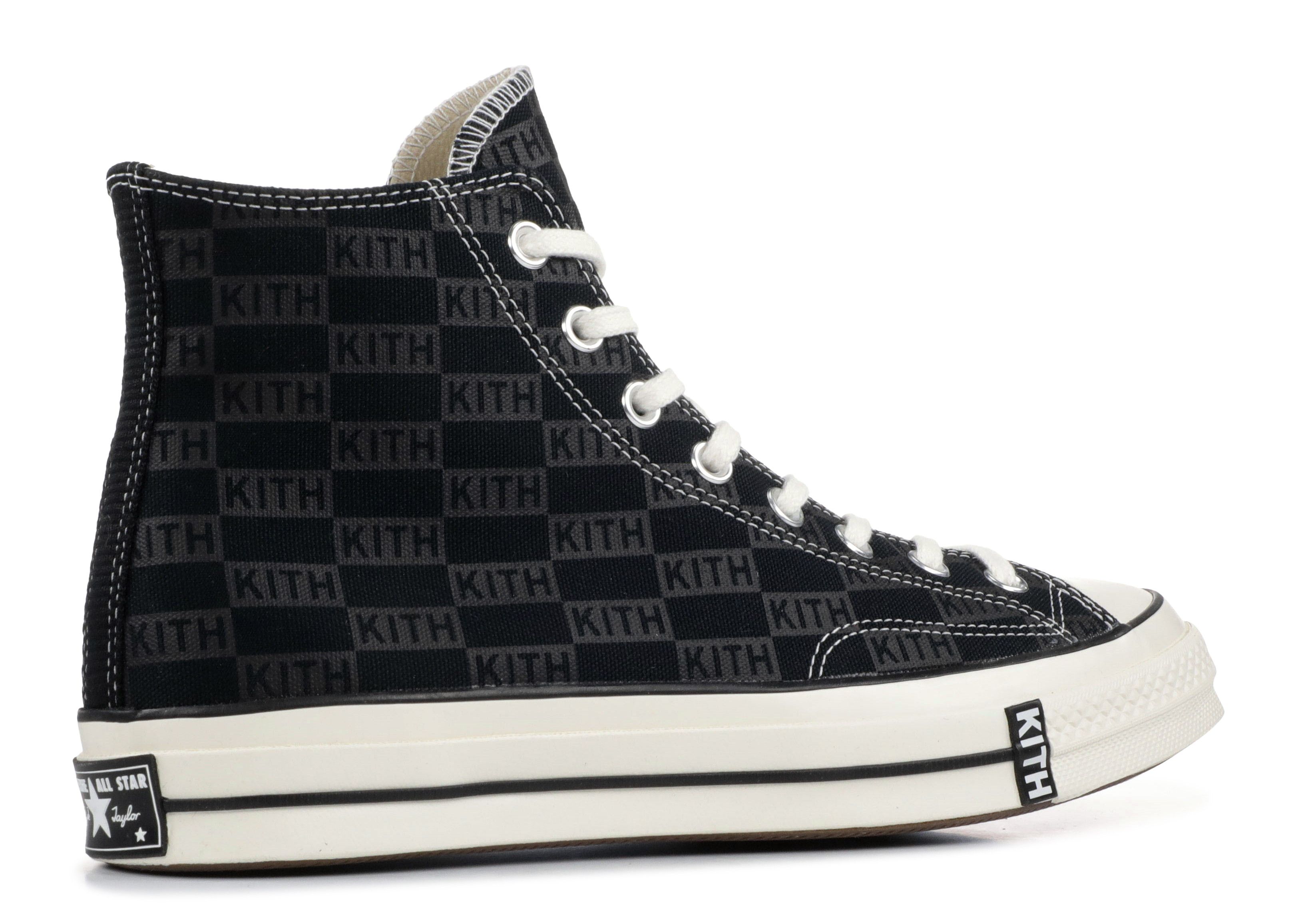 kith x chuck 70 high black monogram