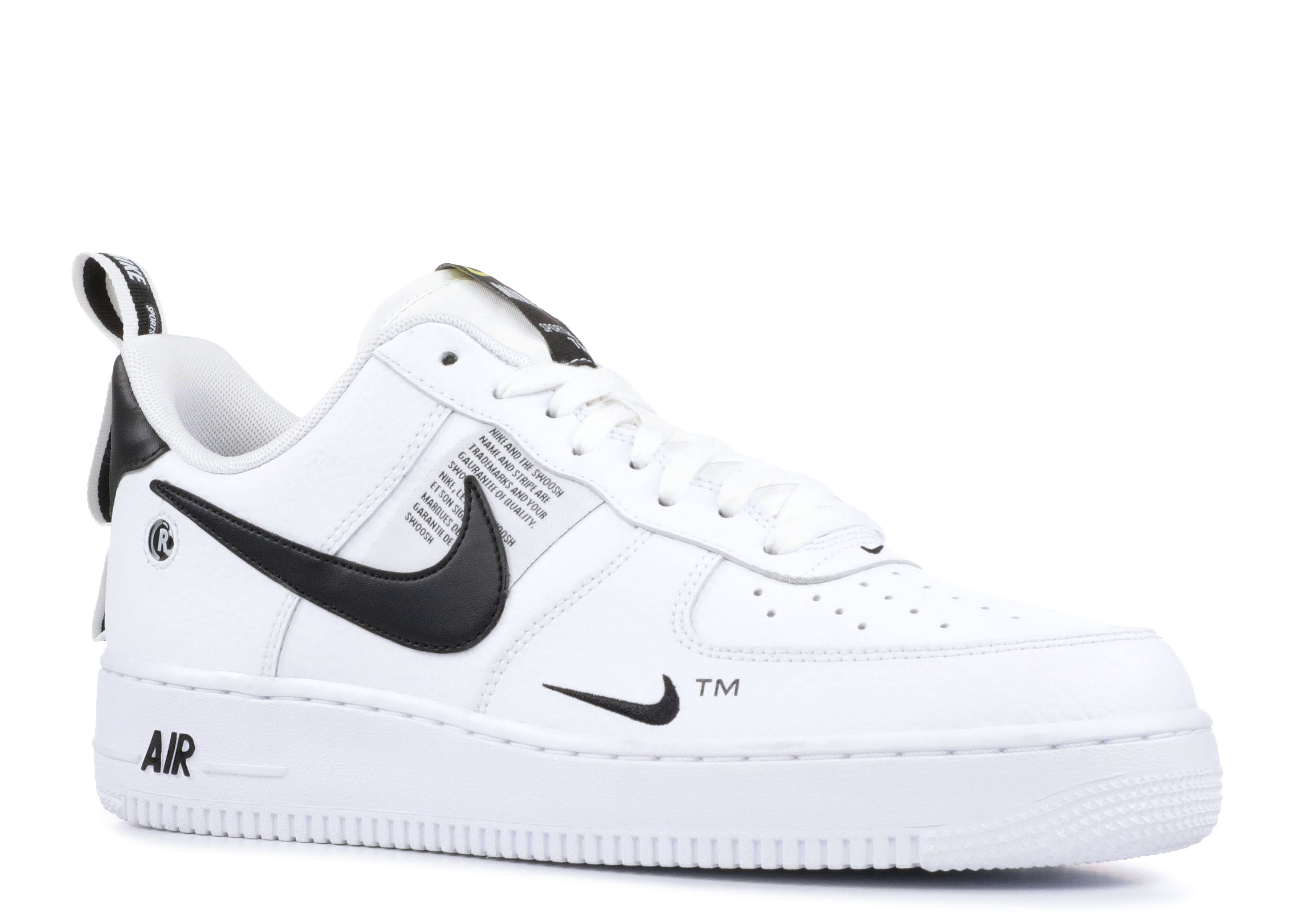 air force 1 with black nike sign