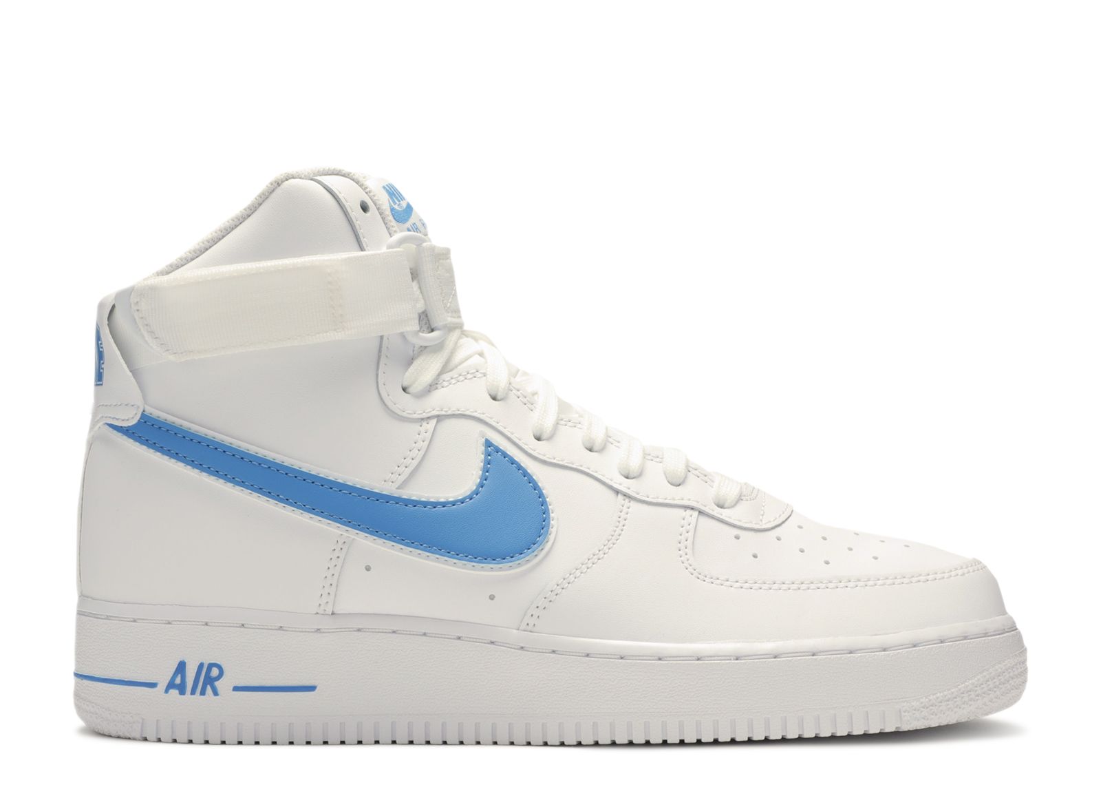 blue and white air force ones high top