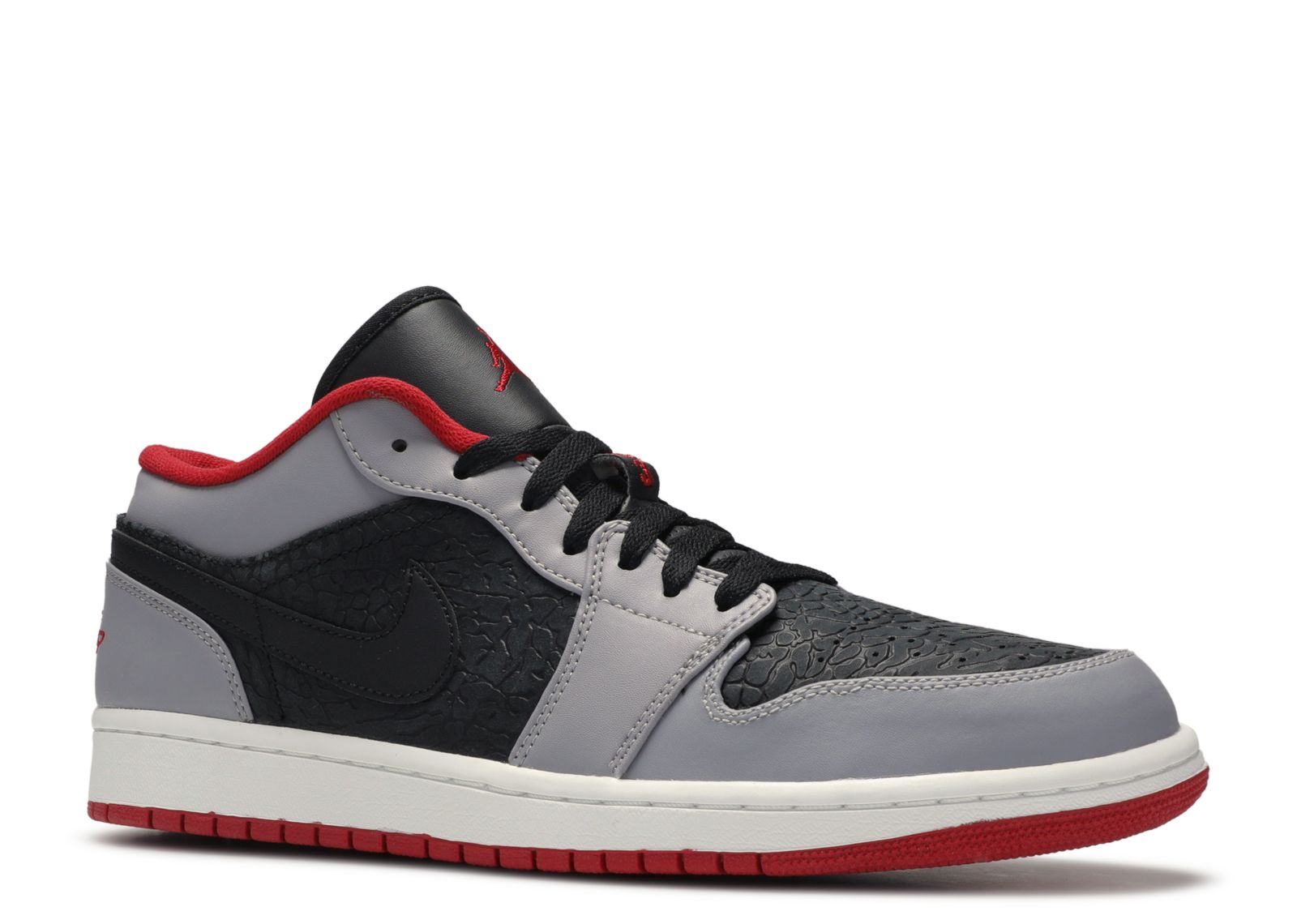 Air Jordan 1 Retro Low 'Cement Grey Black' - Air Jordan - 553558 004 - black/gym red-cement grey Flight Club
