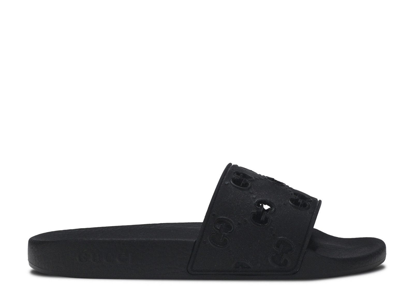 Gucci GG Black Rubber Slides Gucci Rubber Matelasse Womens Slide Sandals 40 Black 1786811  main image 4