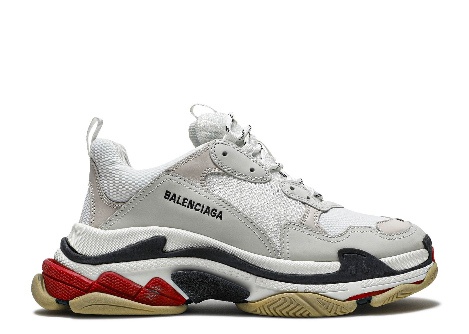 Balenciaga Triple S, size 42, men, white with silver and red. Worn 2 times. balenciaga triple s 42 men | eBay main image 2