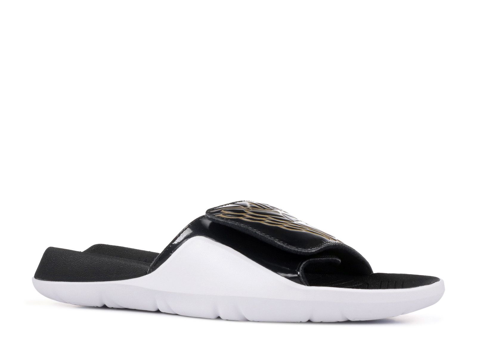 Jordan slides black and gold online