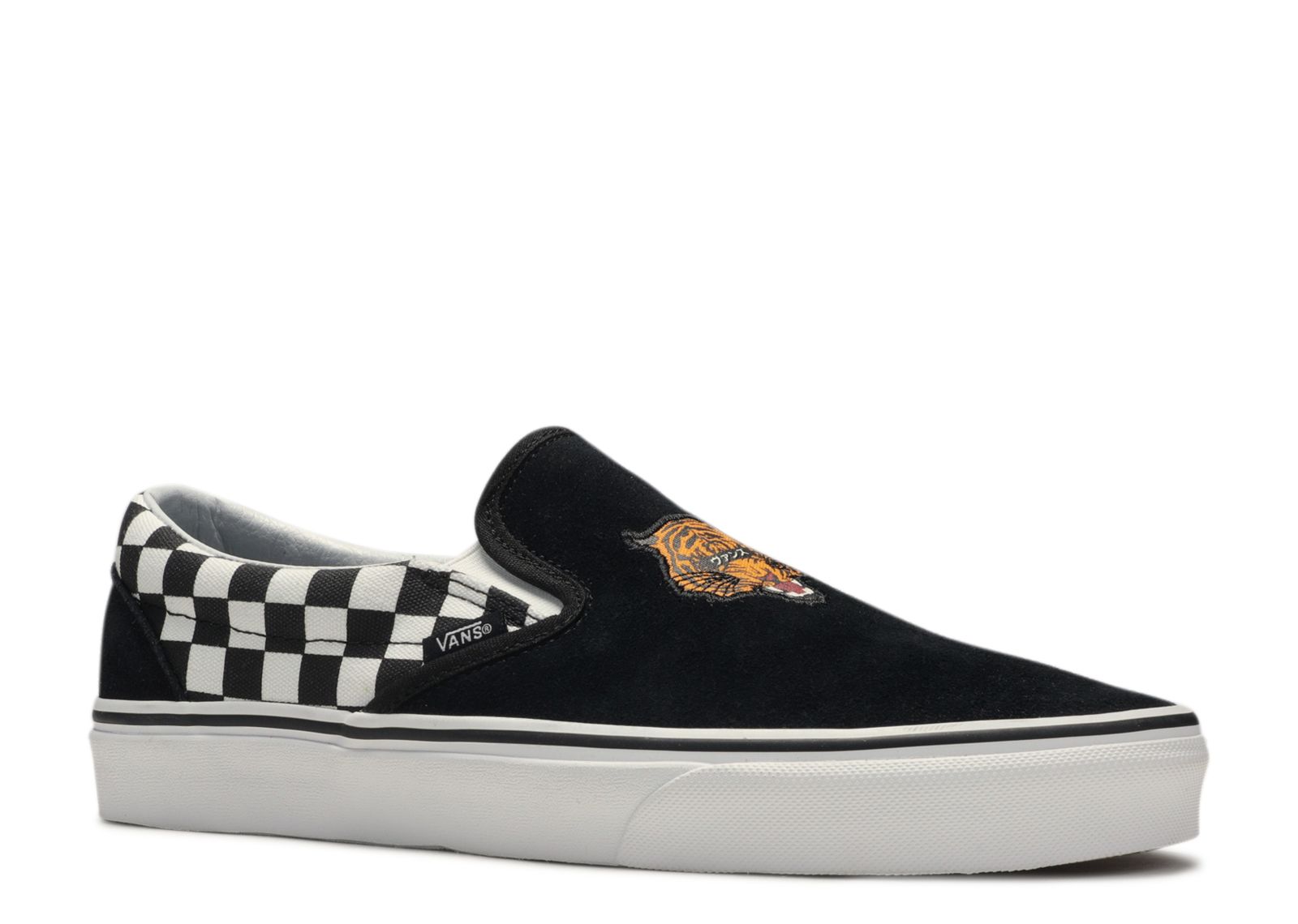 Vans slip cheap on tiger checkered