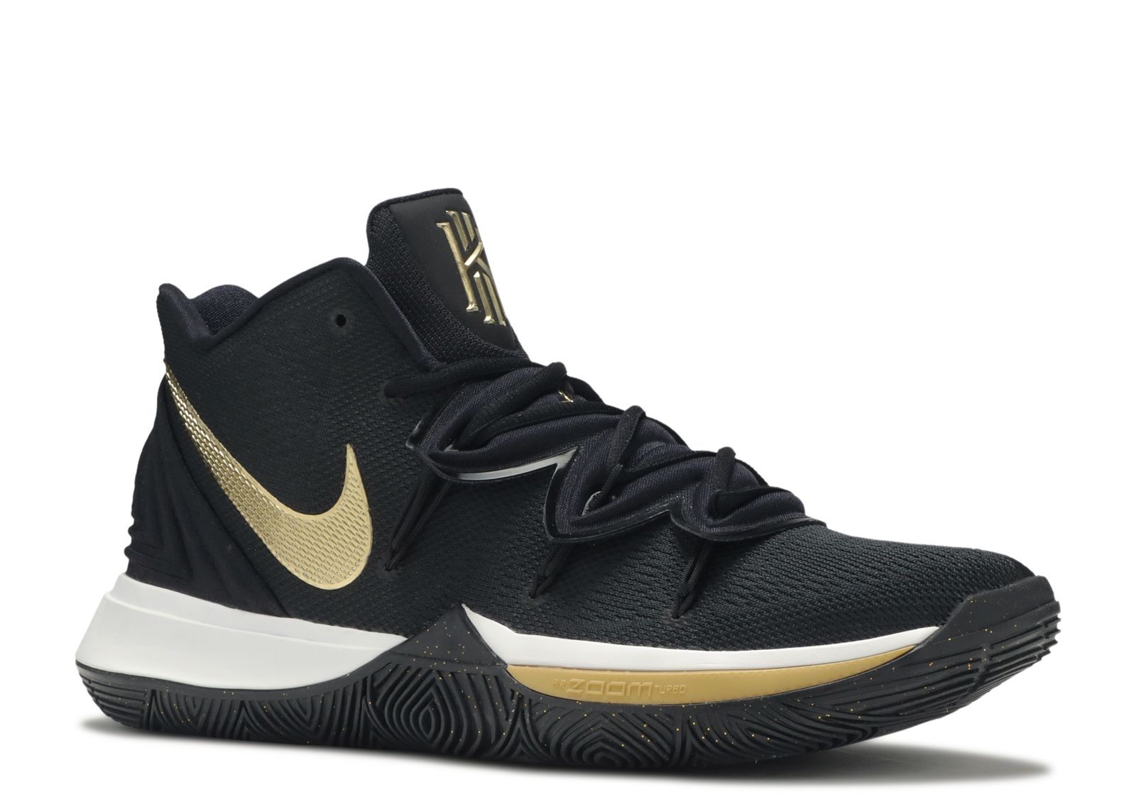 kyrie 5 gold and black