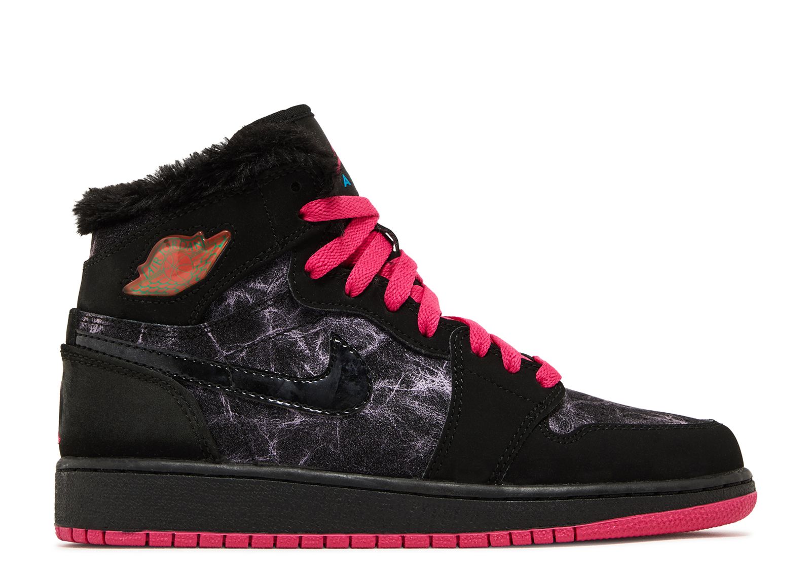 Jordan 1 Retro High Prem GS 'Black Vivid Pink' - Air Jordan