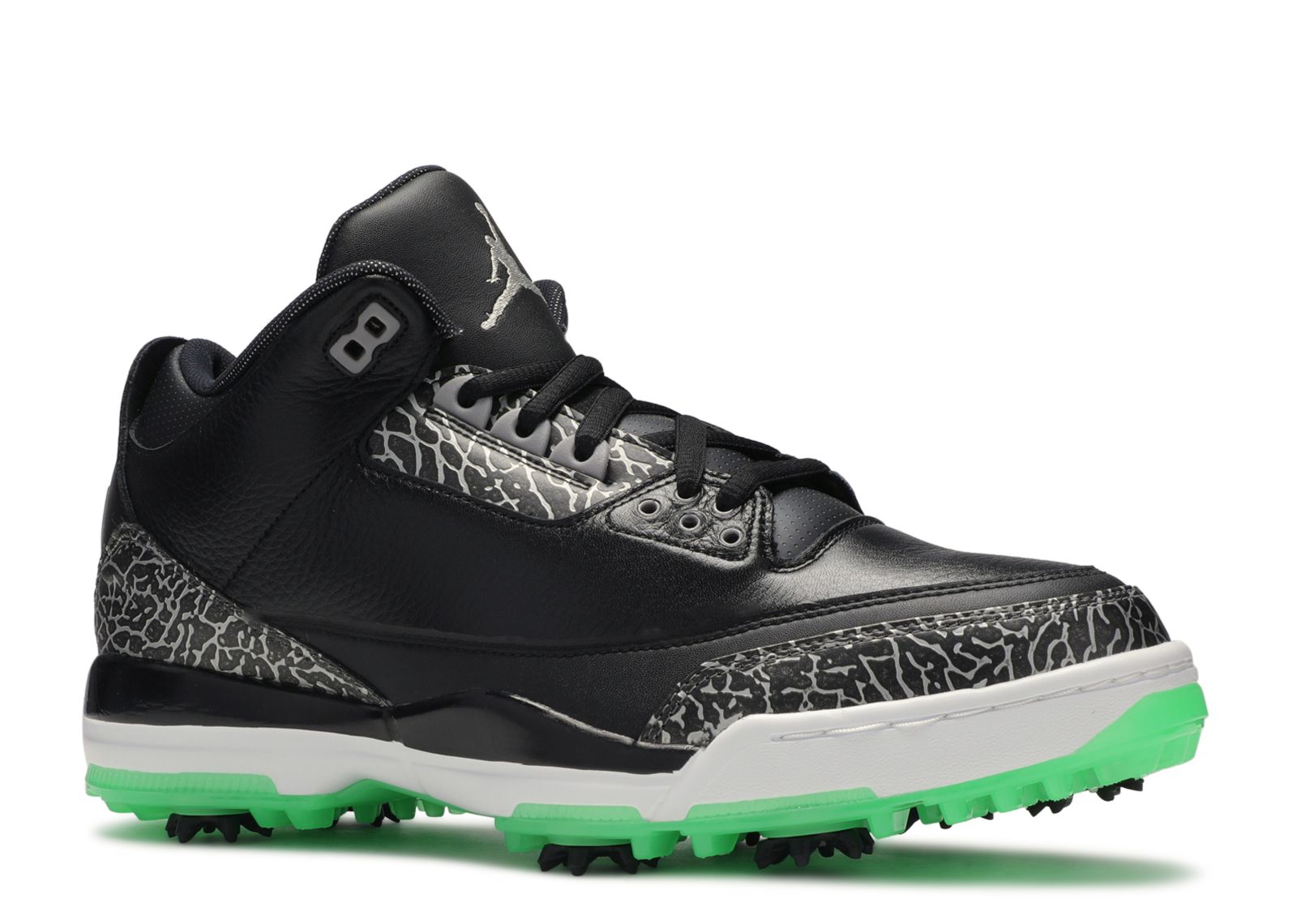 jordan 3 retro golf black green glow