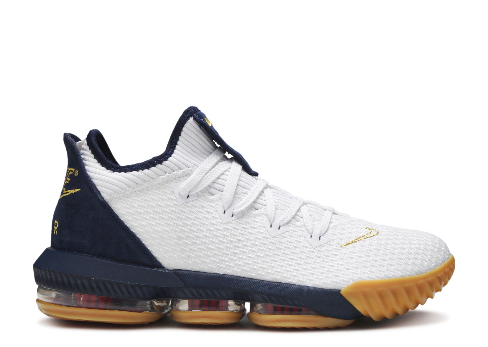 lebron 16 low white and gold