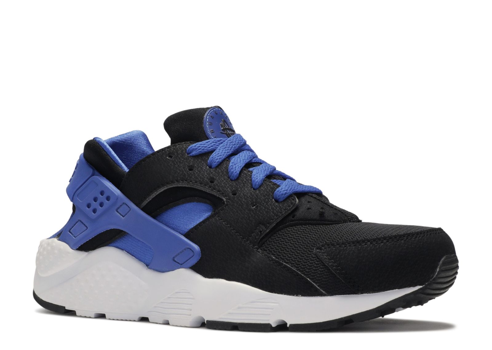 blue black and white huaraches