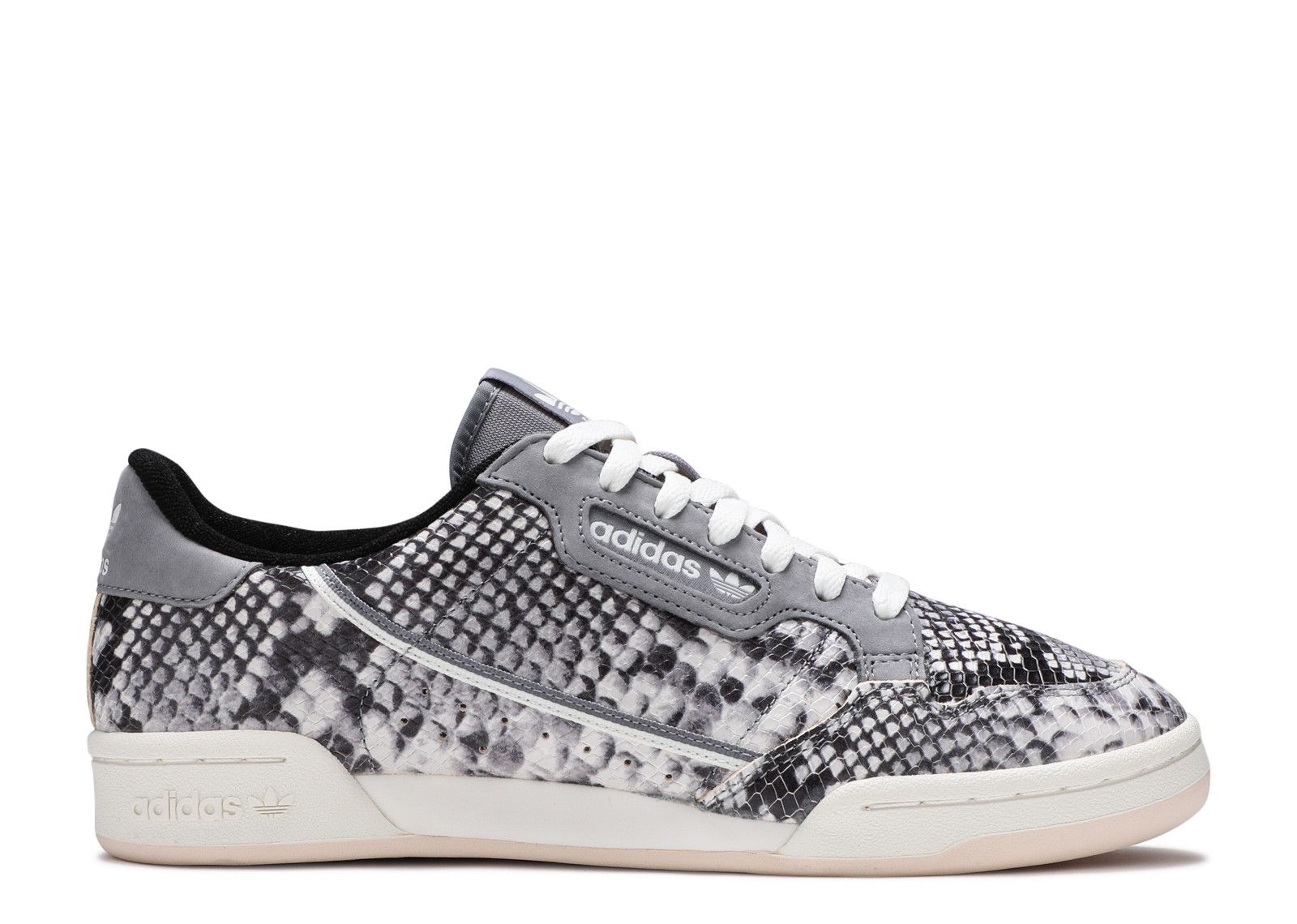 adidas gazelle silver green womens Adidas Continental 80 Low Snakeskin Trainers UK6.5/US7/EU40 EH0169 Grey/White   VintageTrainers