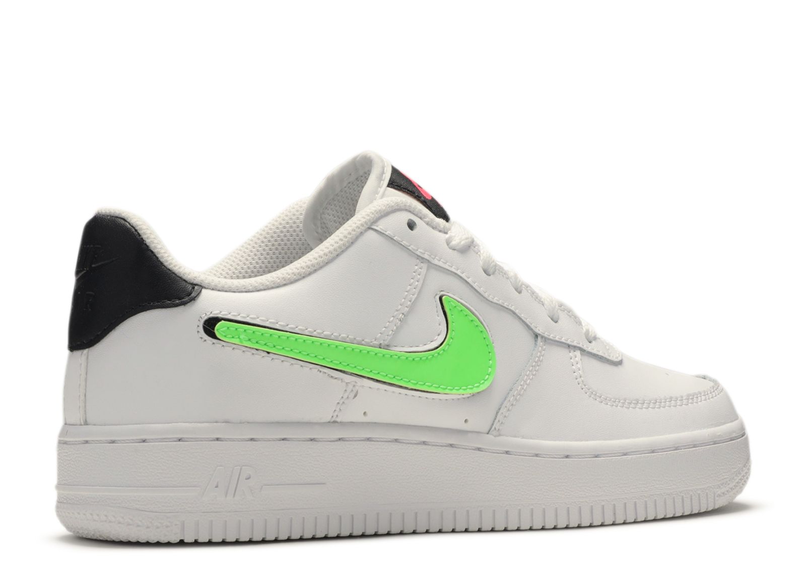 nike air force 1 low removable swoosh white green strike
