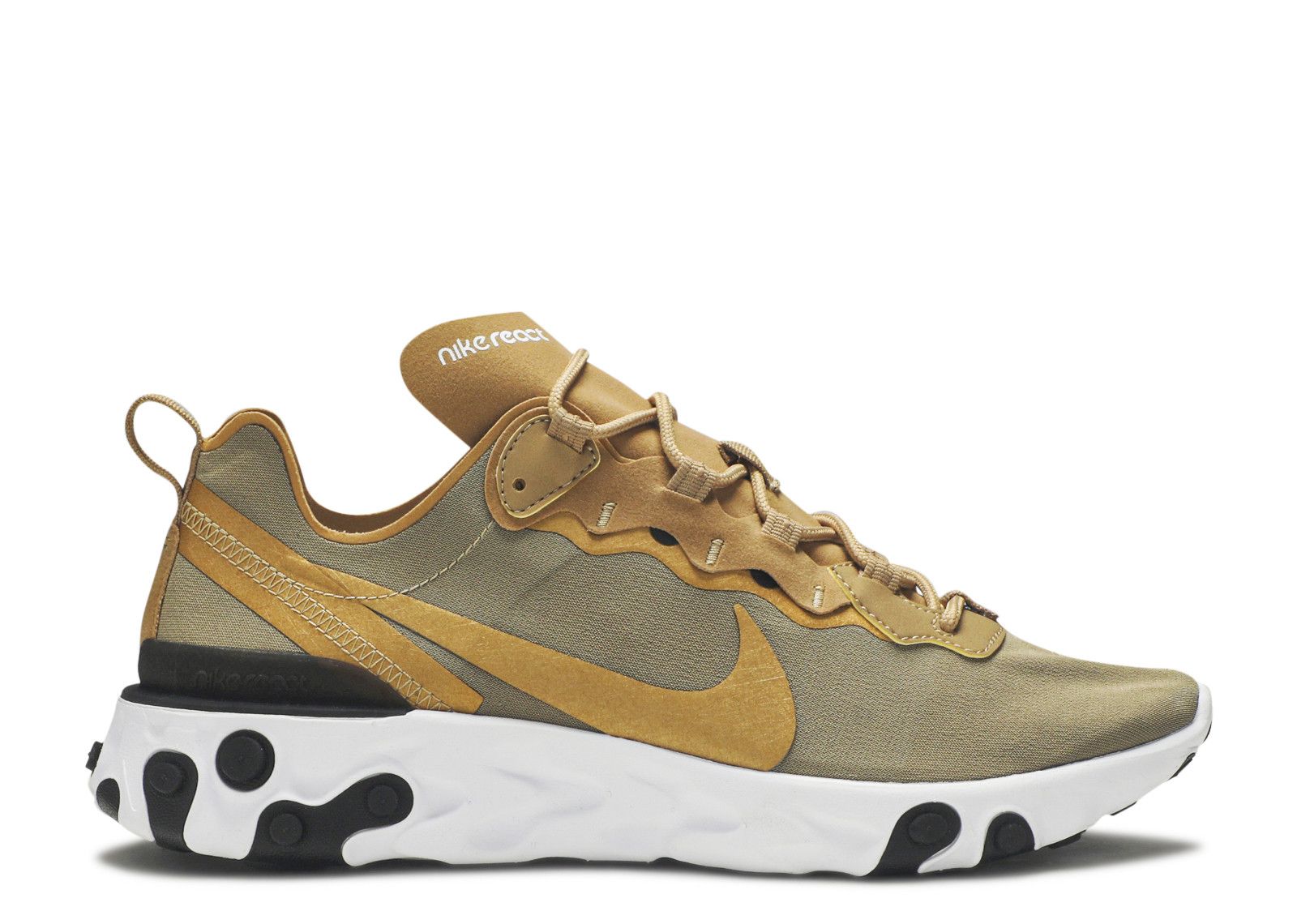 Nike React Element 55 Metallic Shoes BQ6166-700 Mens Size 12 Tan Brown White Amazon.com | Nike React Element 55 Men main image 4
