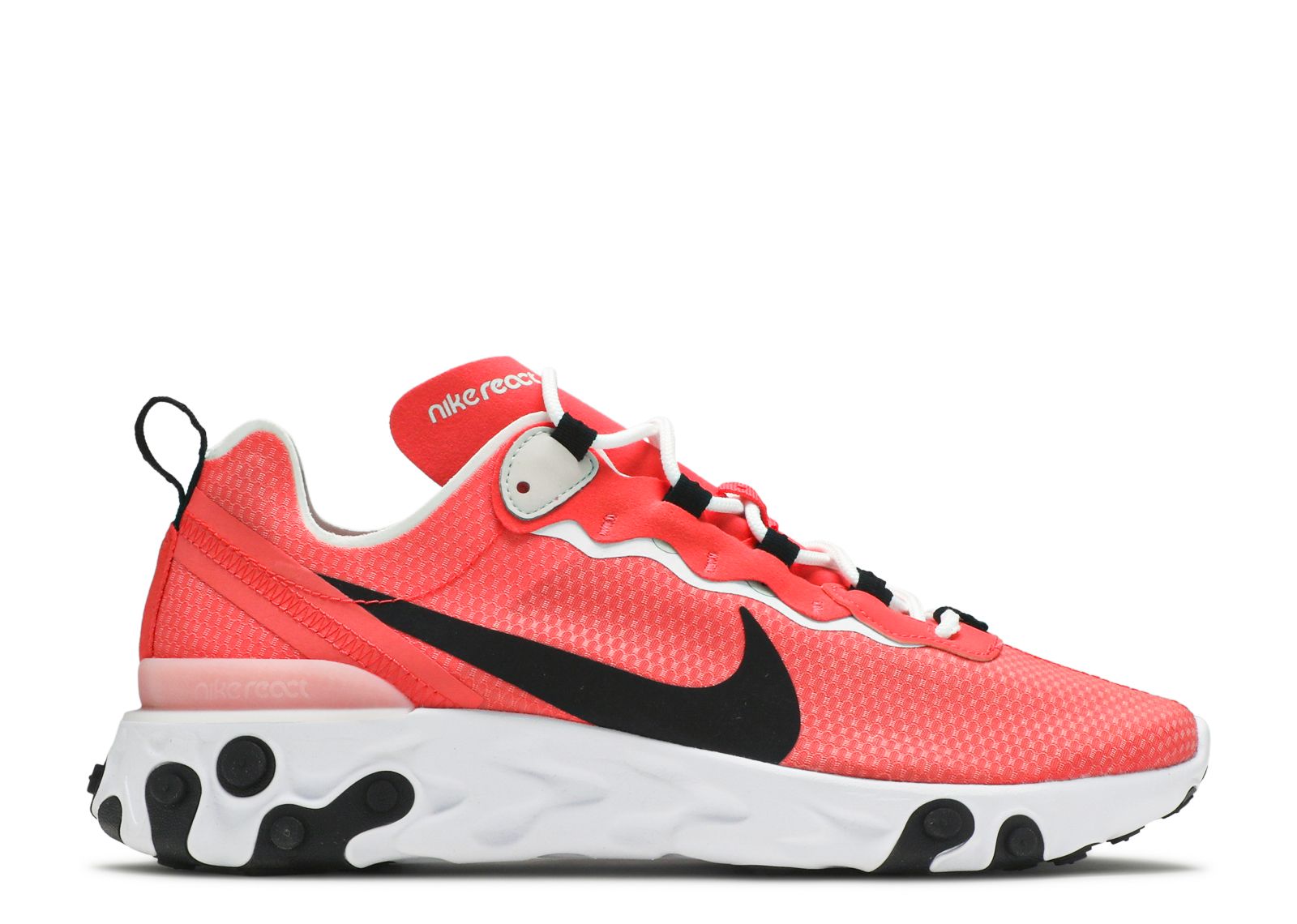 Nike react element 55 se black white best sale