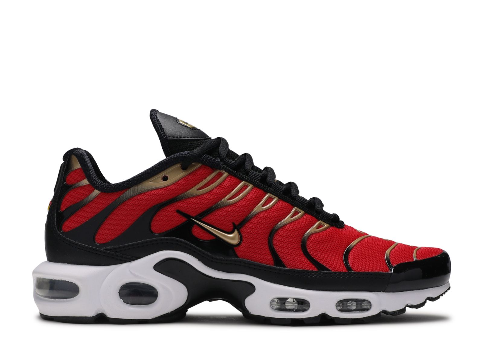 nike air max plus womens black and gold