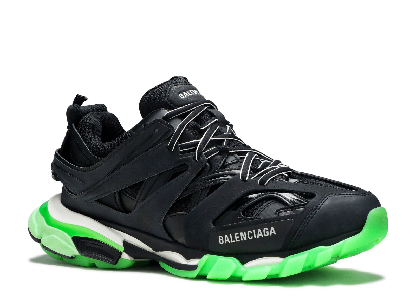 balenciaga track black glow