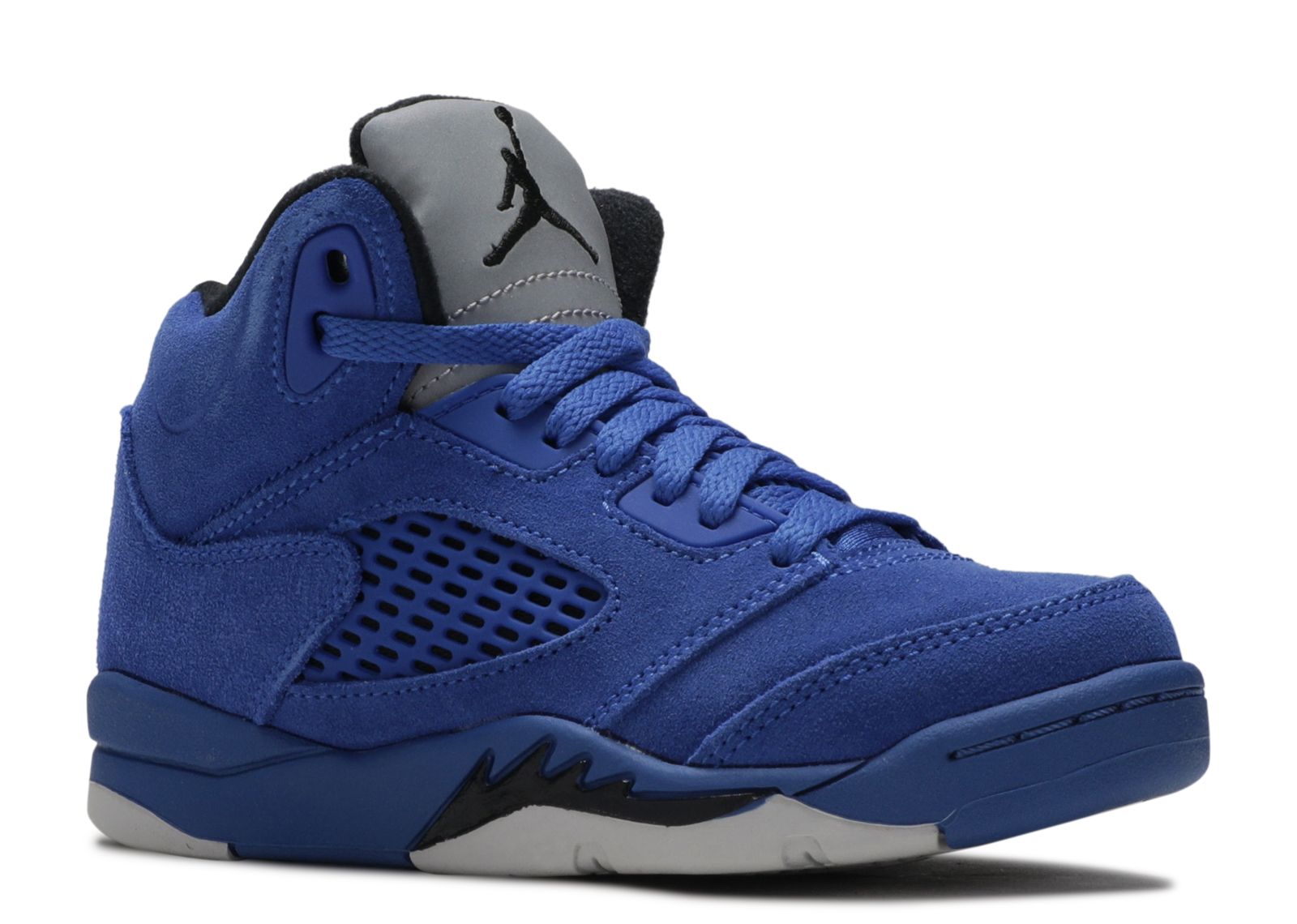 Blue suede air jordan 5 sale