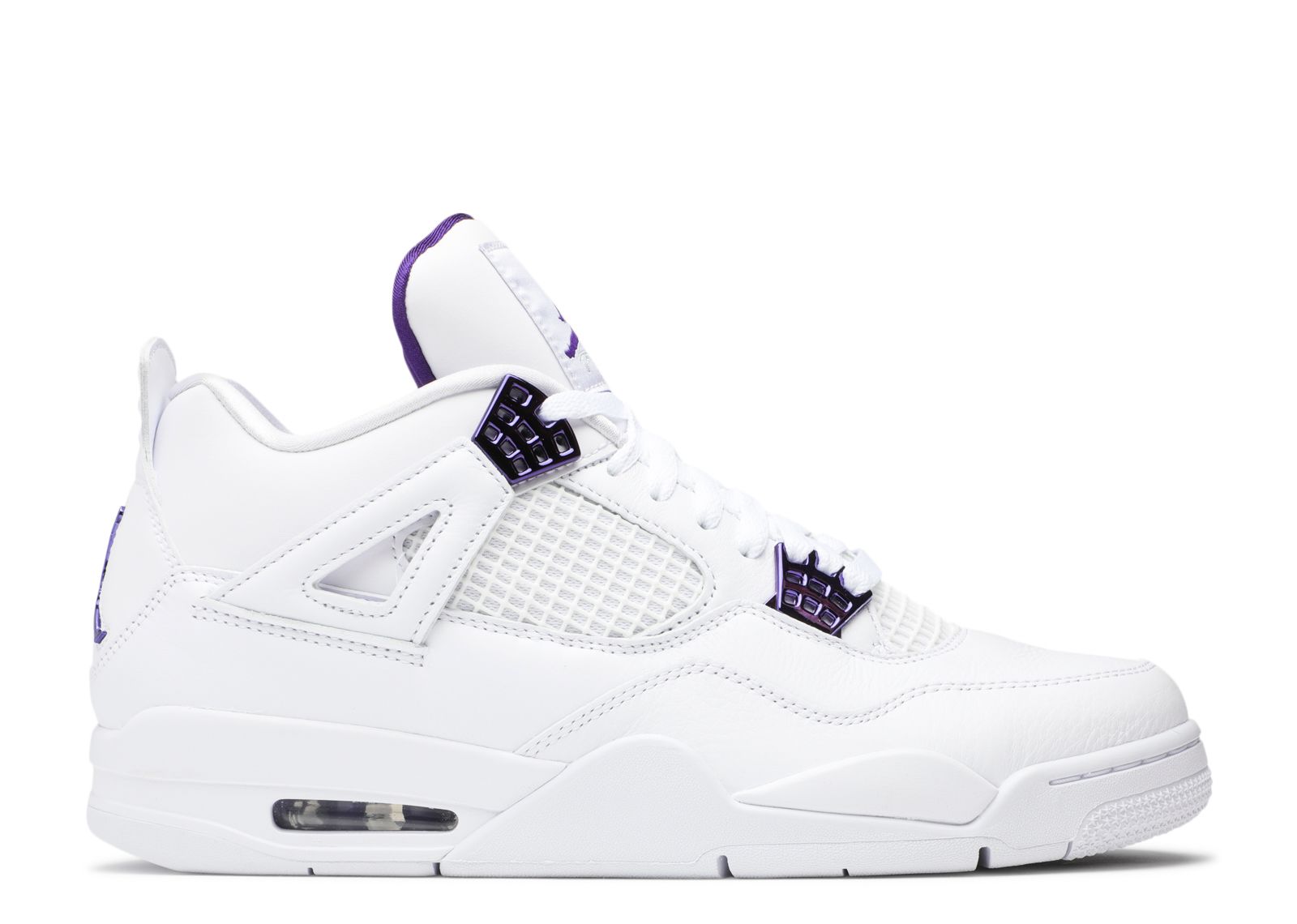 black and purple jordans 4