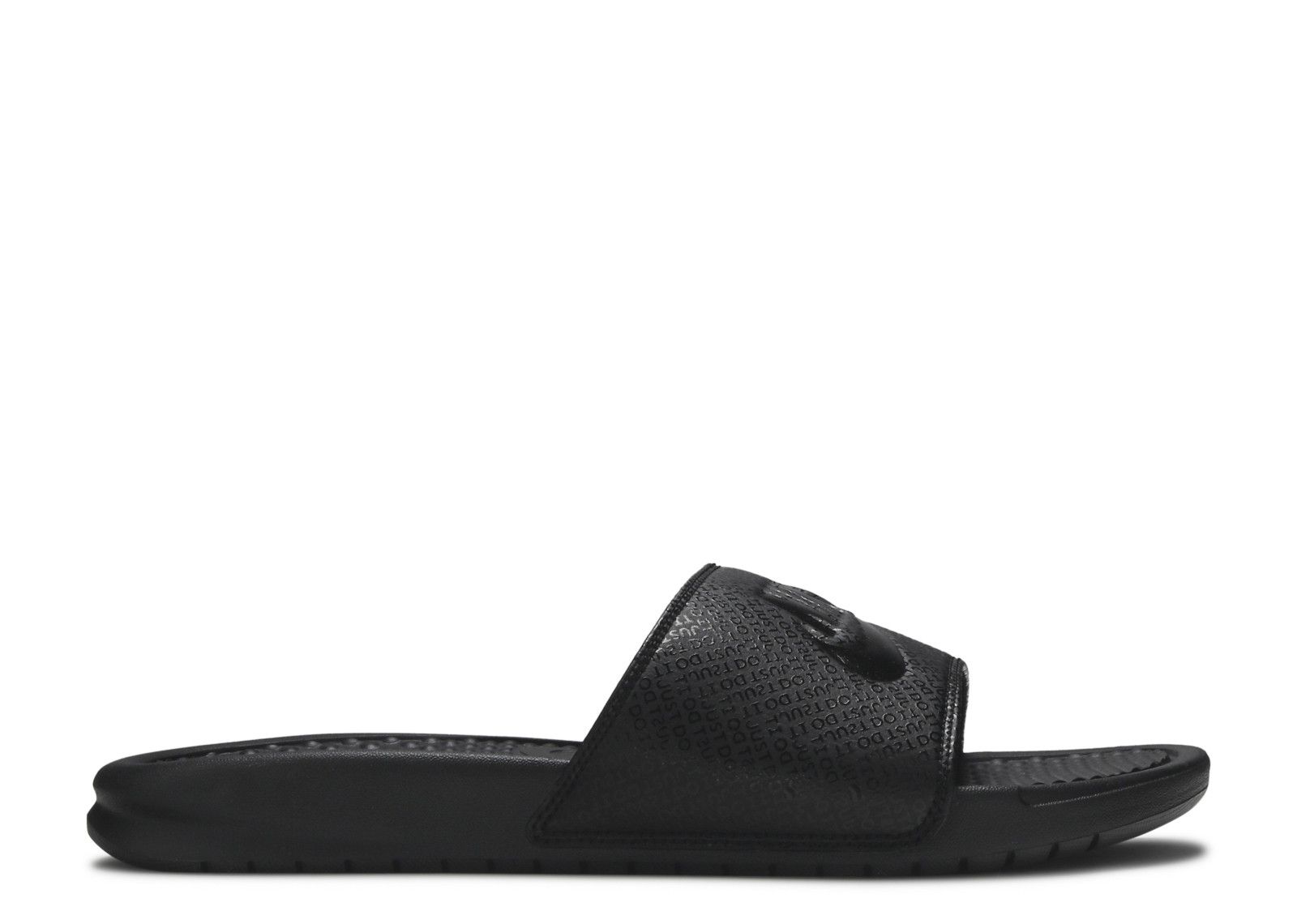 NIKE BENASSI SLIDES JDI JUST DO
IT TRIPLE BLACKS Nike Benassi JDI Sandals Mens Size 13 Black Slip On Comfort  main image 4