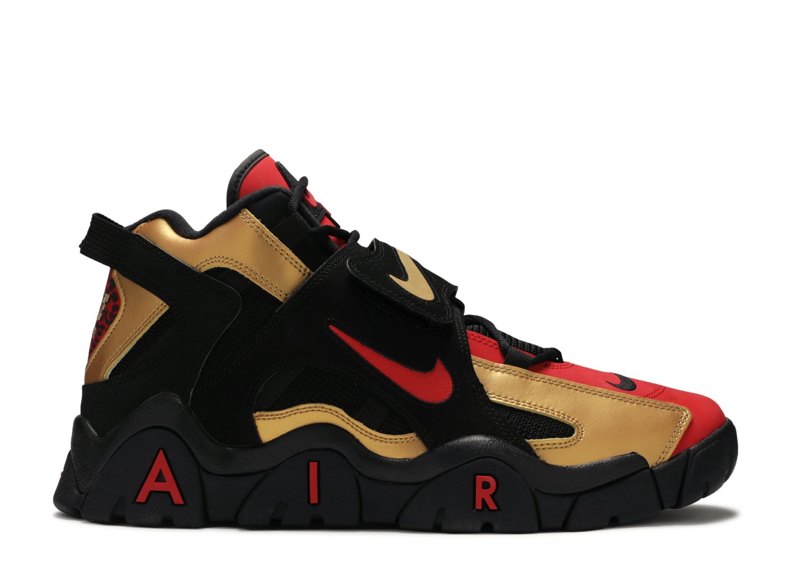 nike air barrage mid black and red