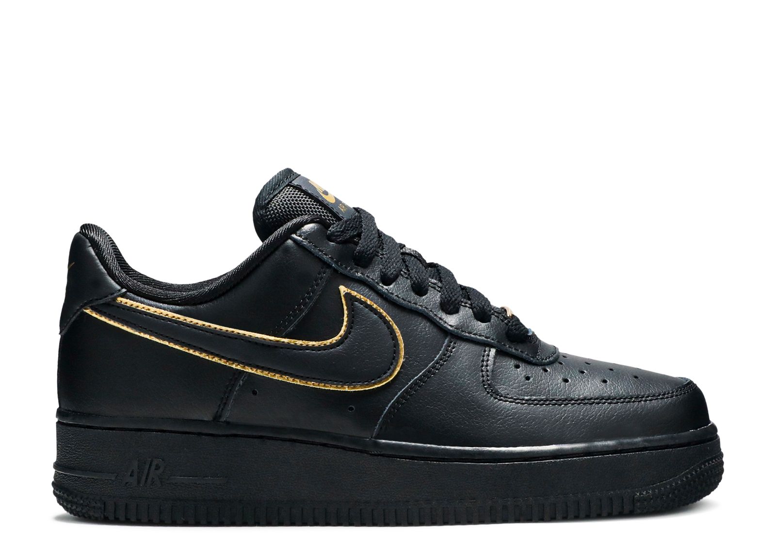 black gold air force ones