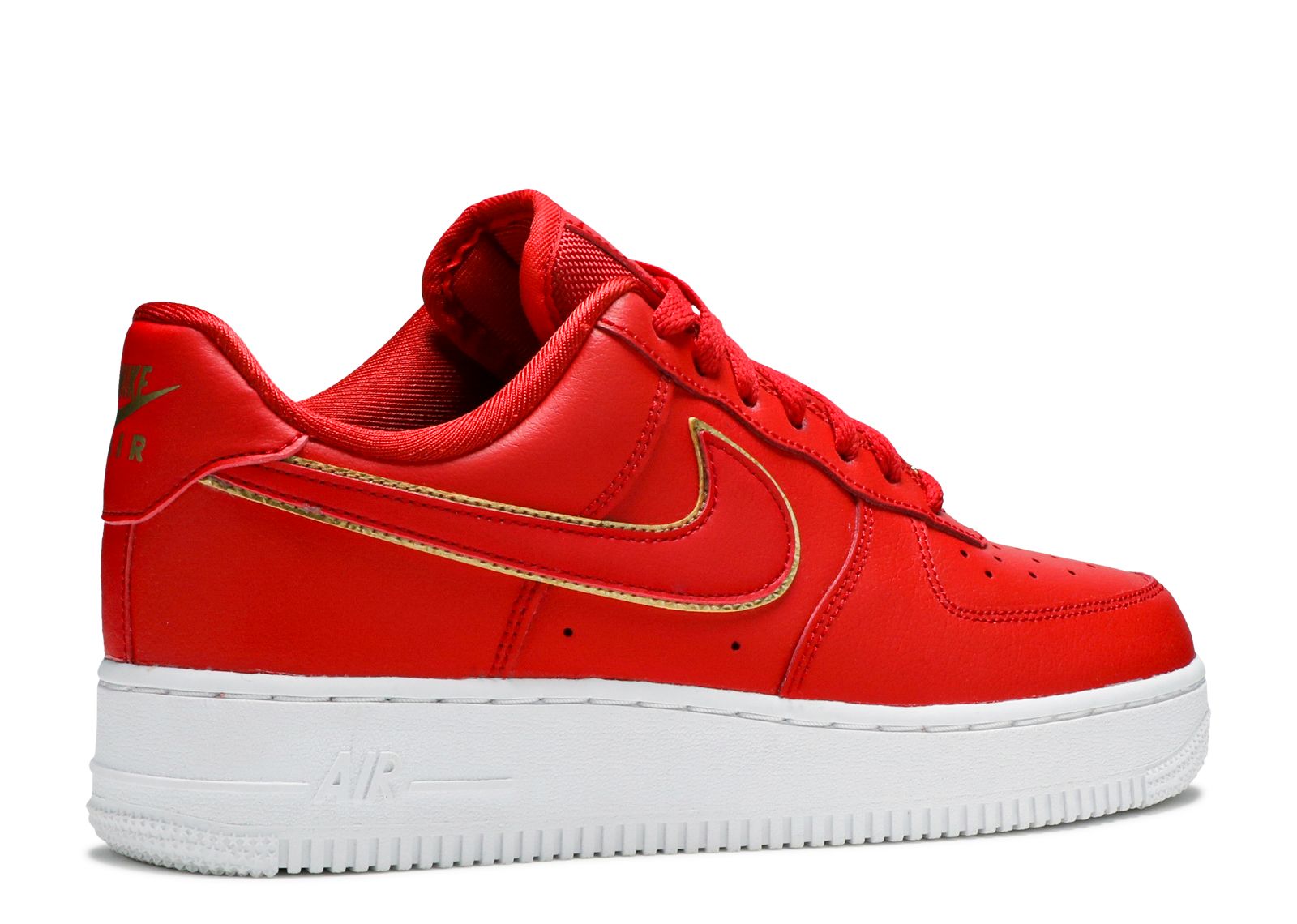 nike air force 1 womens red and gold