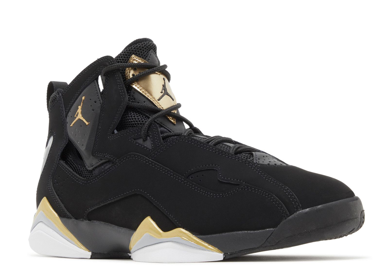 jordan true flight black metallic gold wolf grey