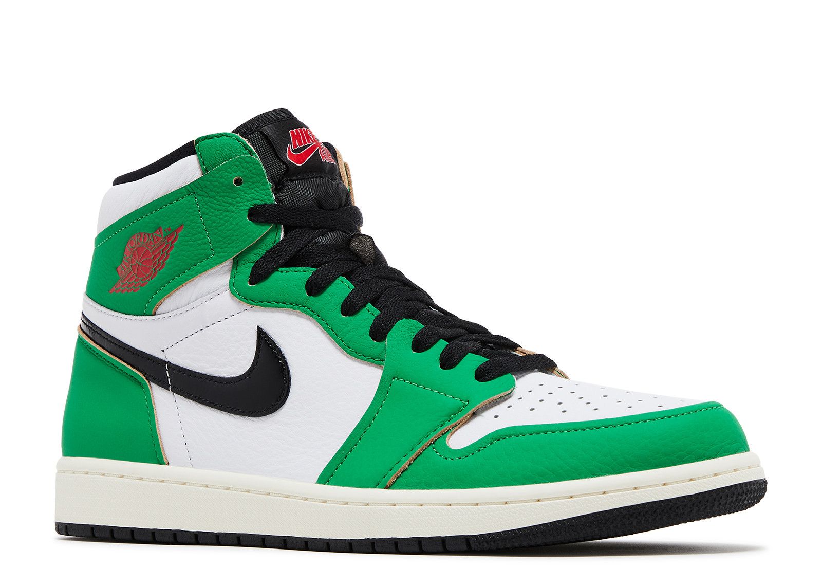 jordan 1 low white lucky green black