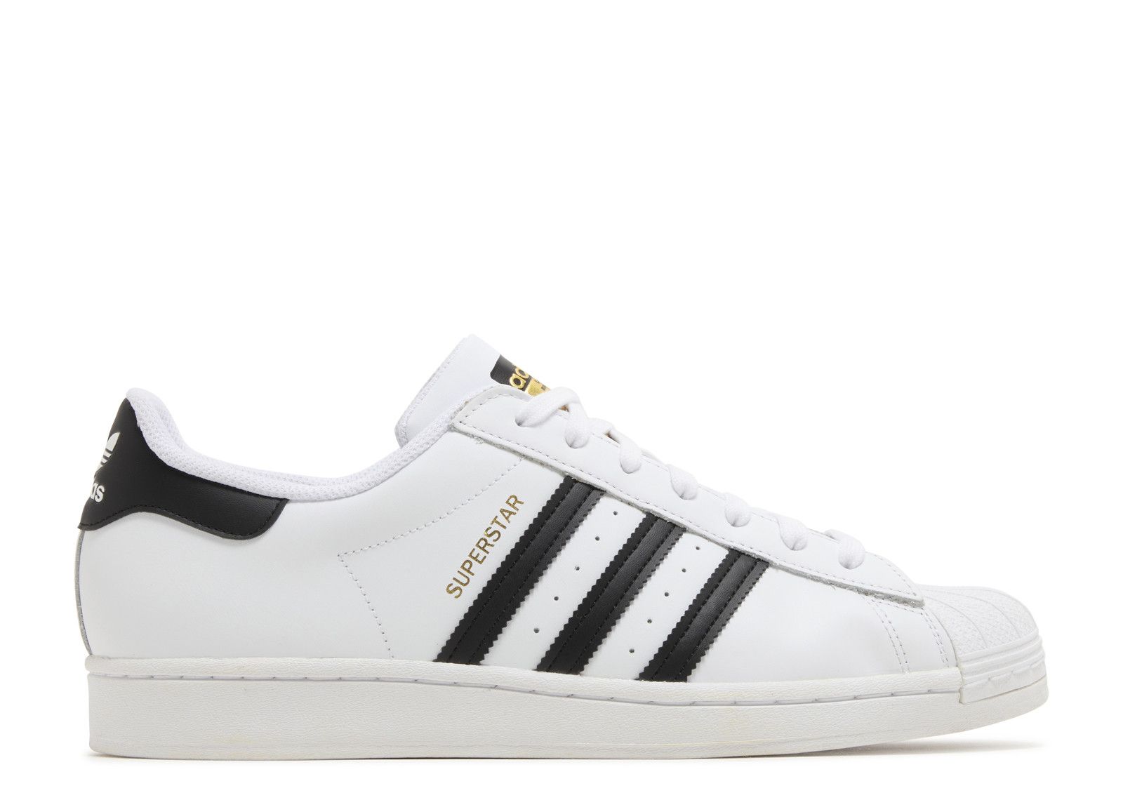 Adidas superstar white with black stripes size 5 best sale