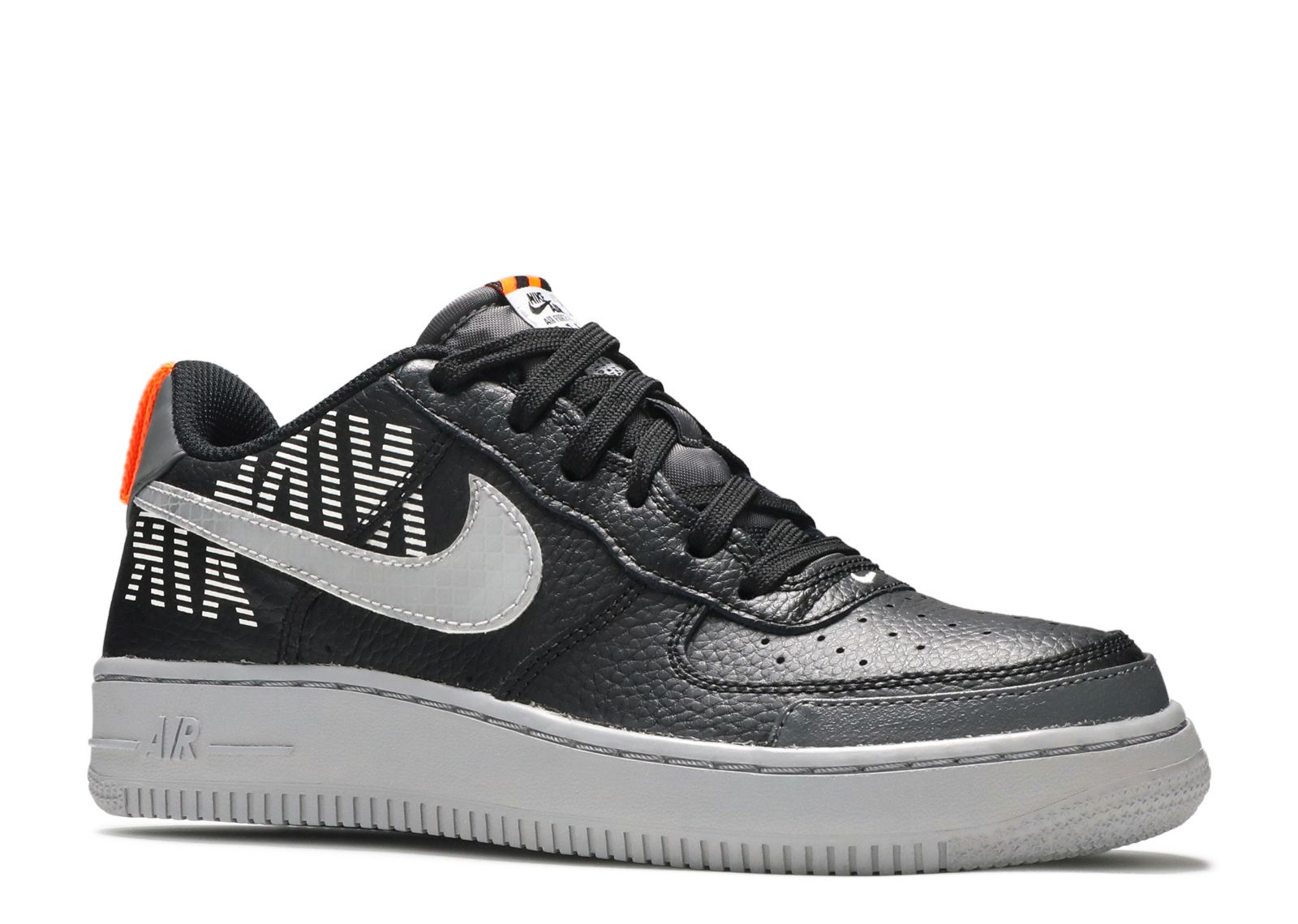 Nike Air Force 1 LV8 2 GS Under Construction Black Gray Sneakers