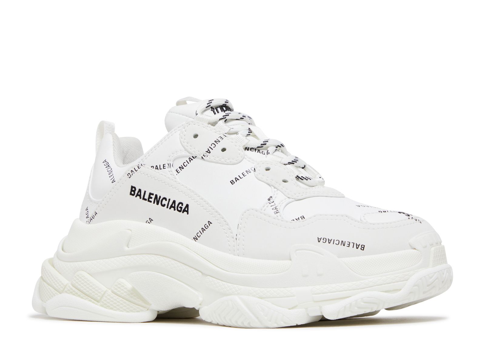 Balenciaga Wmns Triple S Sneaker 'All Over Logo White