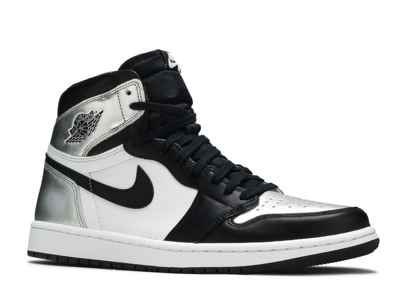 black and silver jordan 1 womens