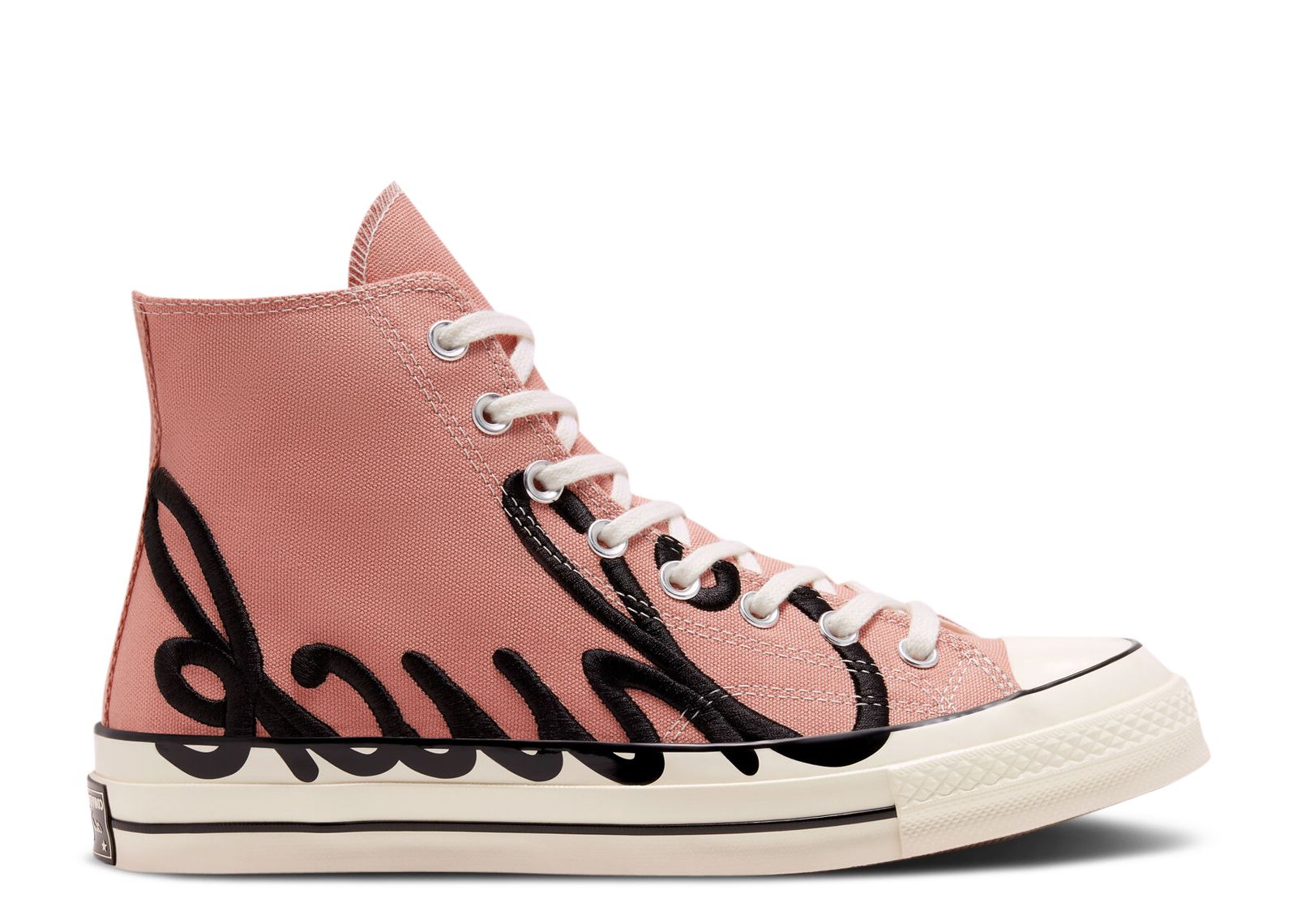 Chuck 70 High Scripted Signature Print Rose Gold