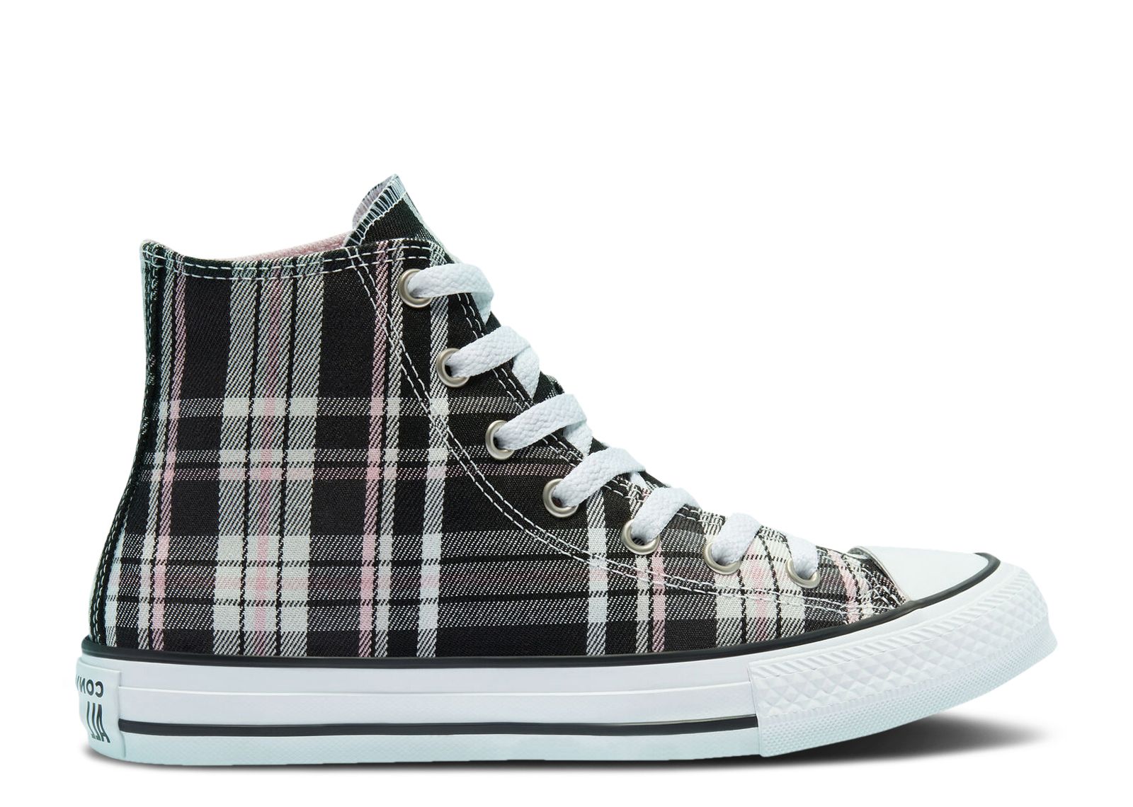 pink plaid converse