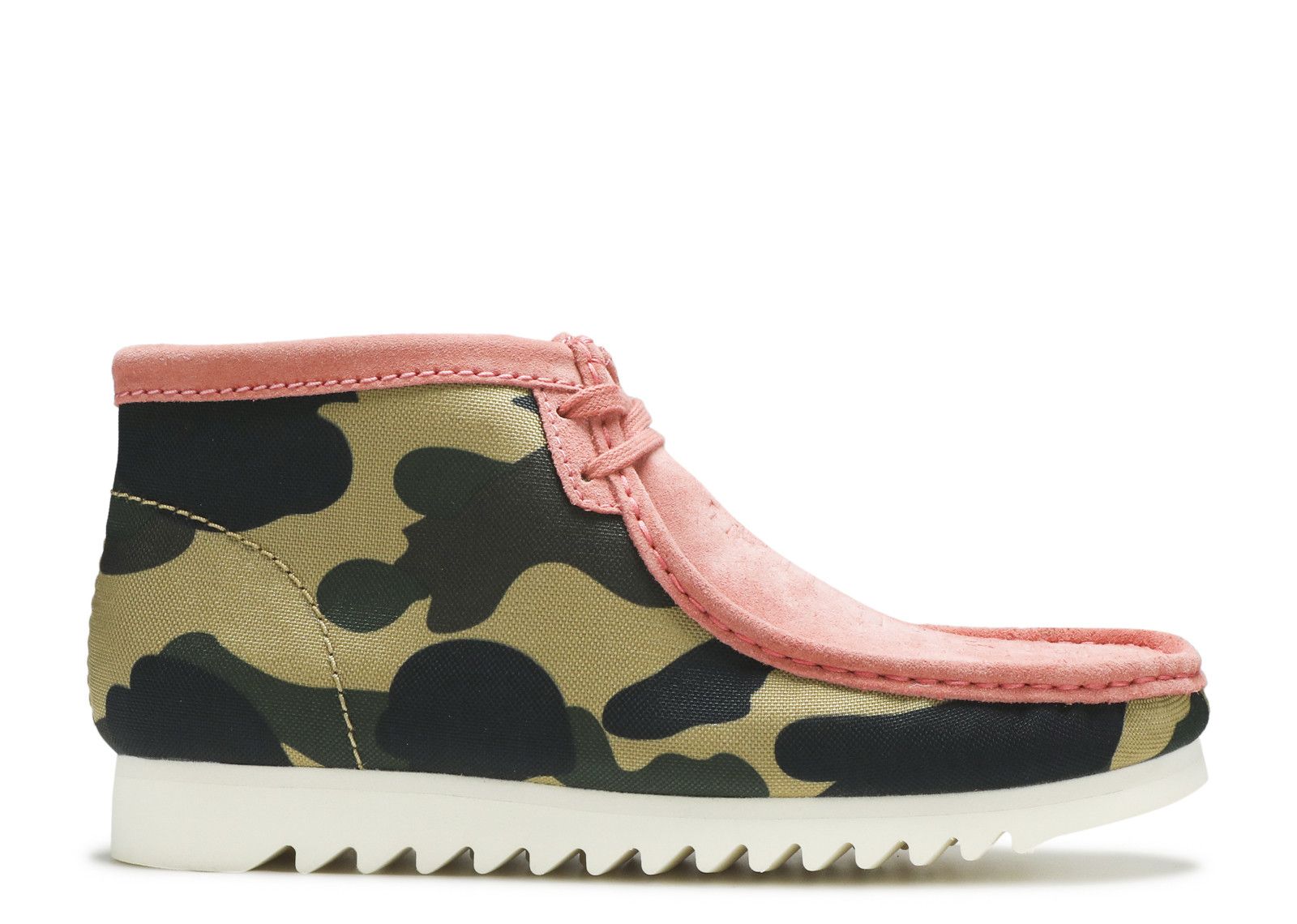 bape wallabee boot pink combi