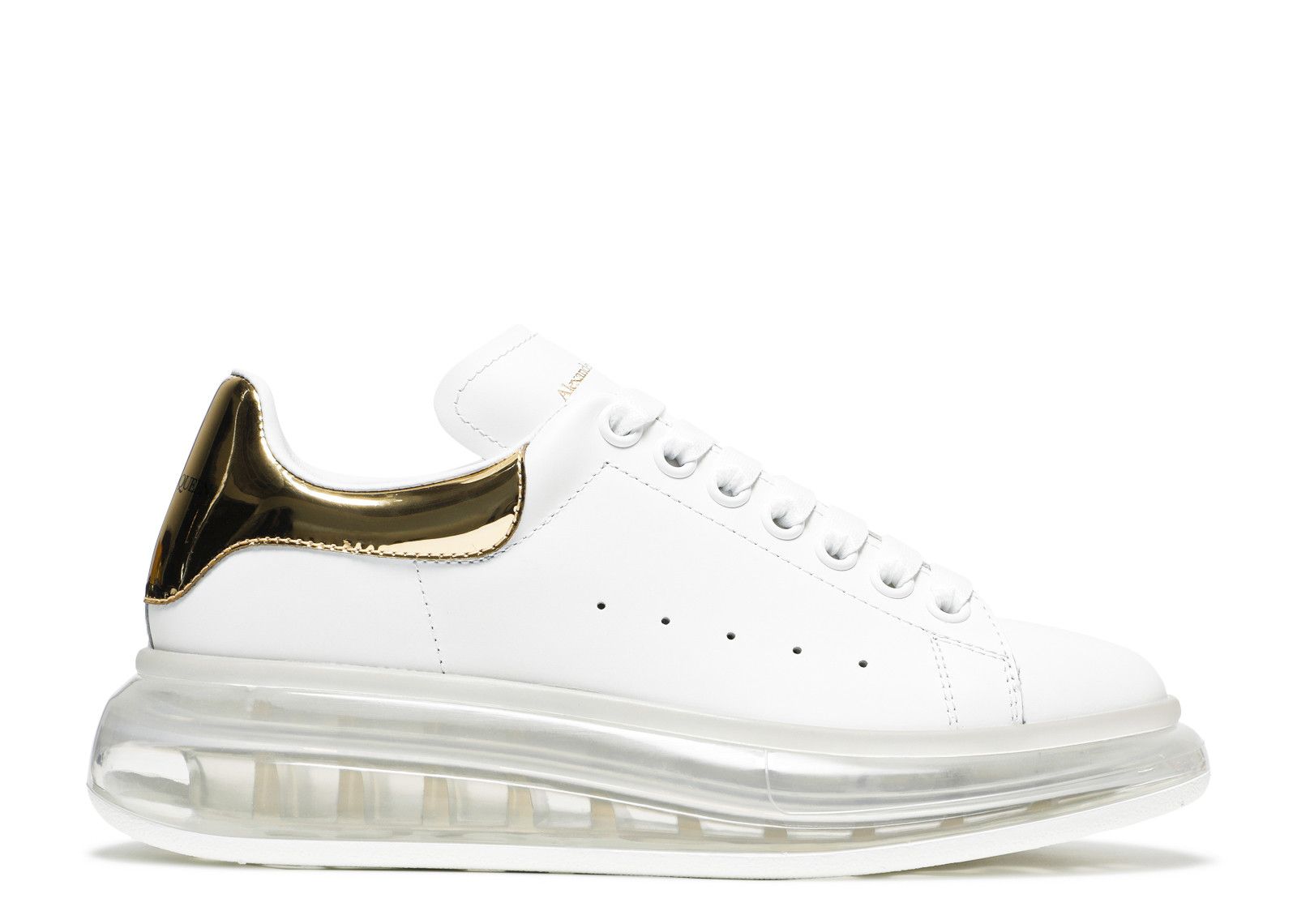 Alexander McQueen Wmns Oversized Sneaker 'Clear Sole White Gold