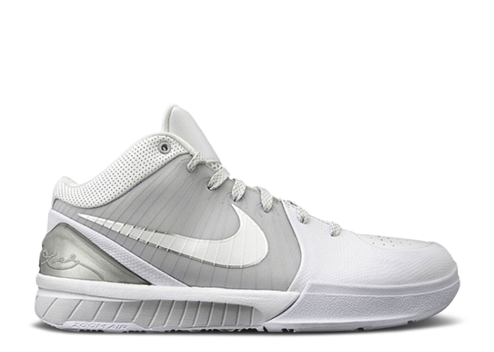 Zoom Kobe 4 'Metallic Silver' - Nike - 344335 111 - white/white ...