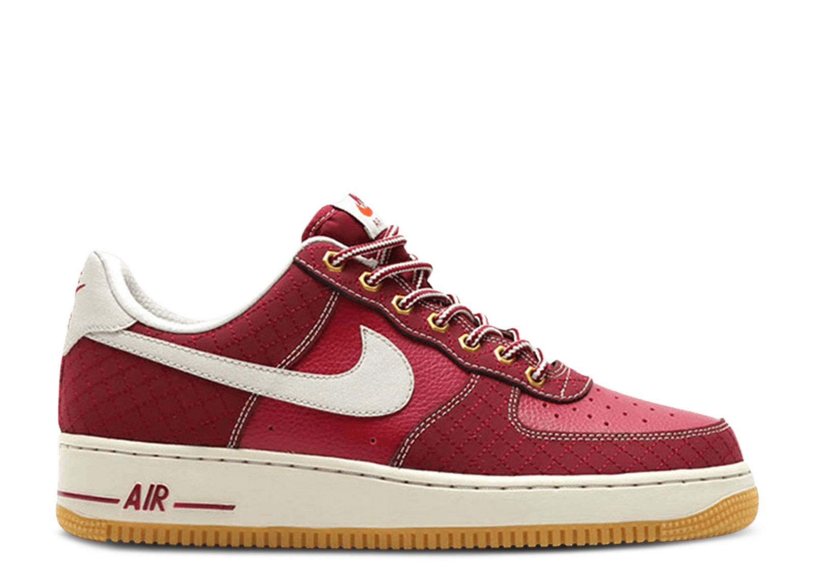 Air force 1 red shop red gum light brown