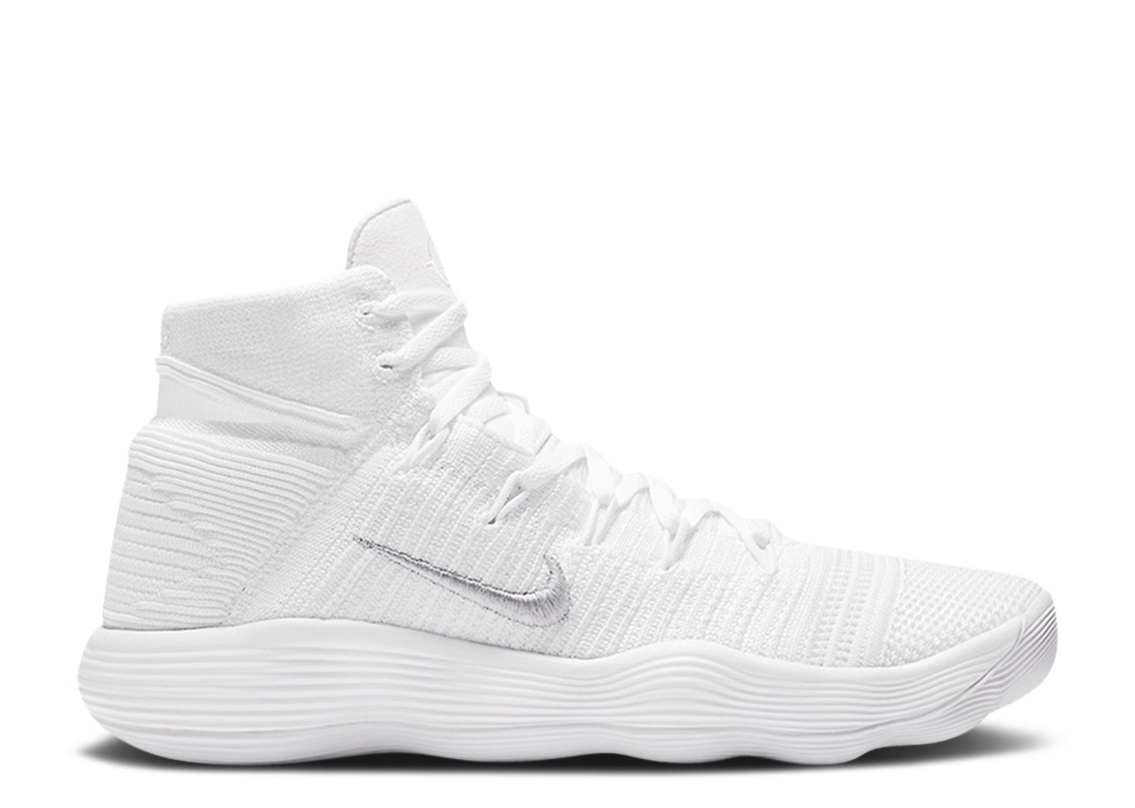 Hyperdunk 2017 Flyknit Triple White Nike 917726 100 white metallic silver Flight Club