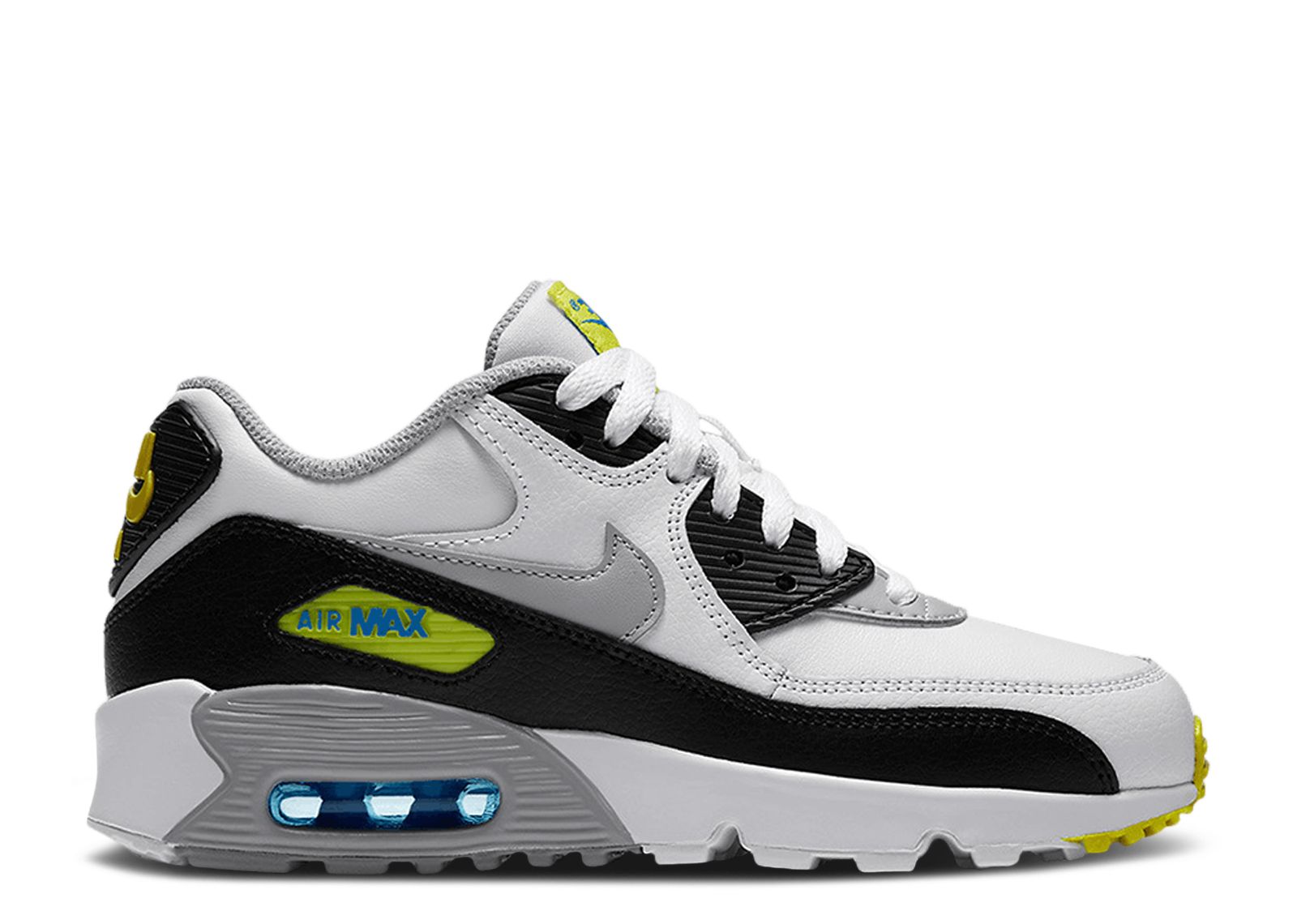 Air Max 90 GS 'Citron' - Nike - 833412 113 - white/wolf grey
