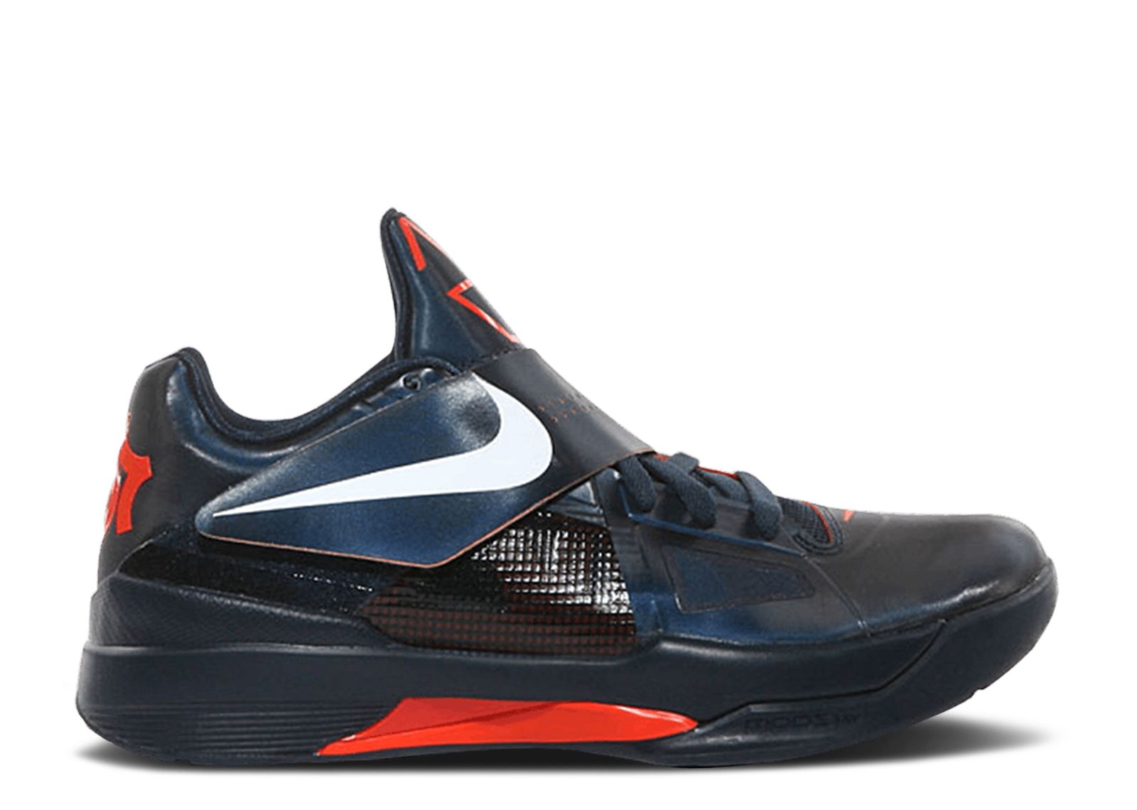 orange and navy blue basketball shoes