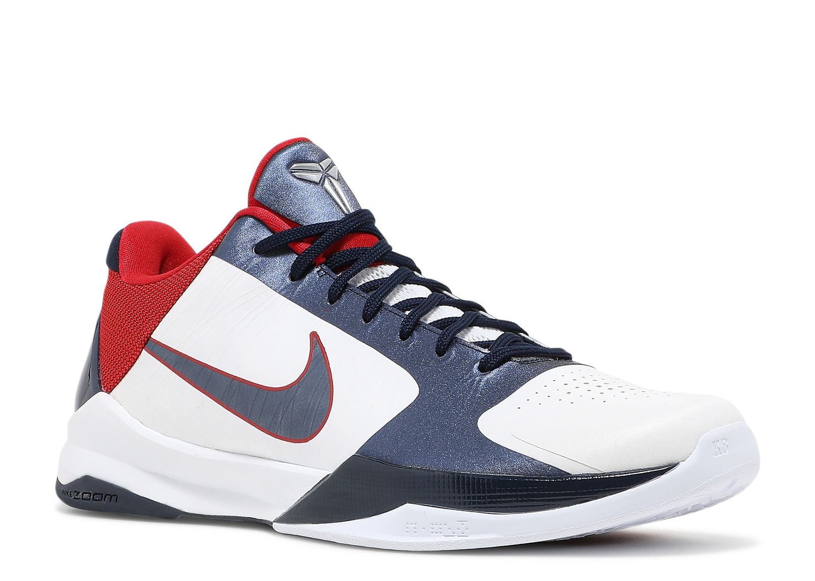 Zoom Kobe 5 'USA' - Nike - 386429 103 - white/obsidian/sport red